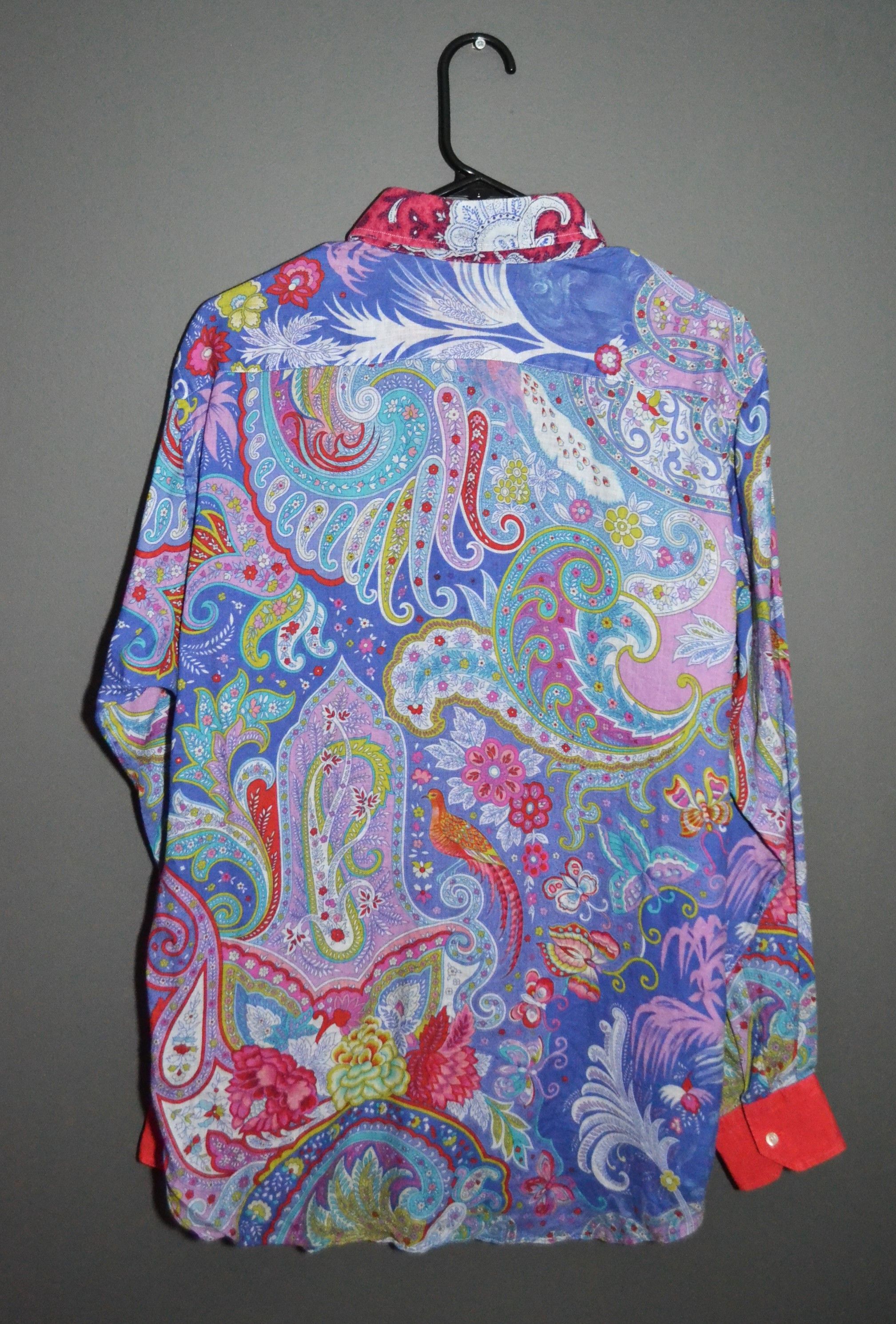 Etro Etro Linen Paisley Shirt Mythological Animal Print 43 L XL Size US L / EU 52-54 / 3 - 3 Thumbnail
