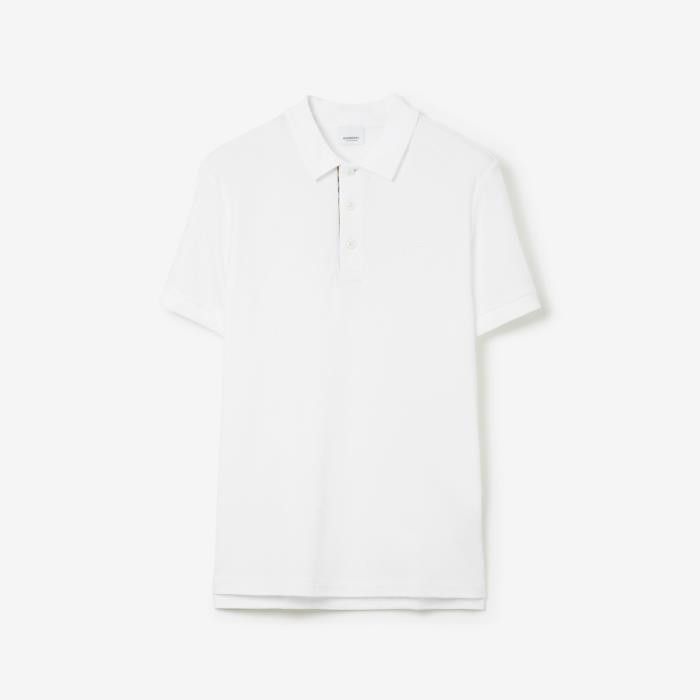 Burberry o1w1db10326 Monogram Motif Polo Shirt in White Size US XXS / EU 40 - 1 Thumbnail
