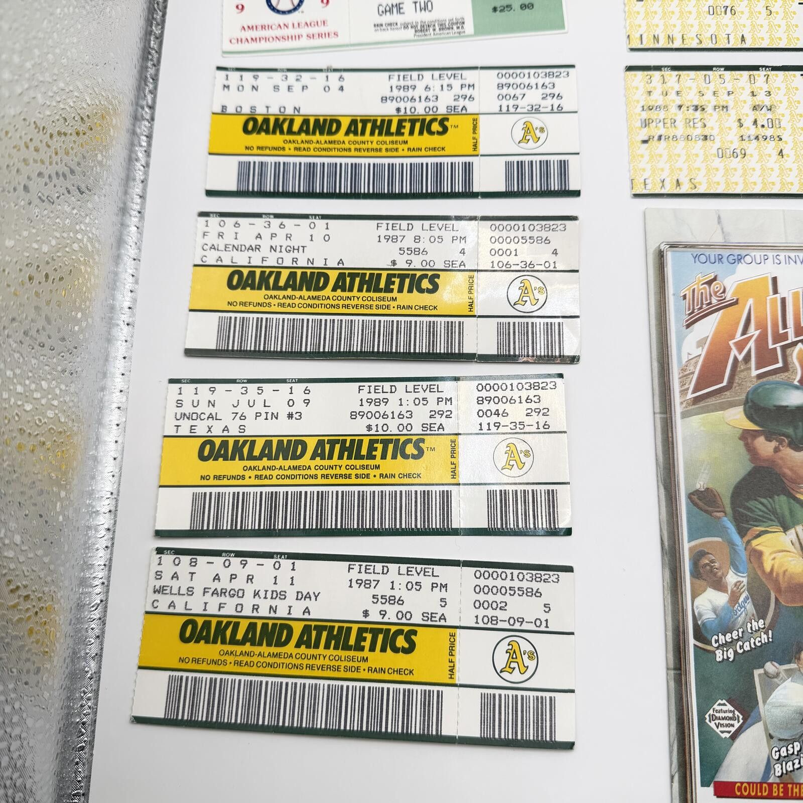 Other MLB Season Tickets Oakland A's Championship Vintage Size ONE SIZE - 3 Thumbnail