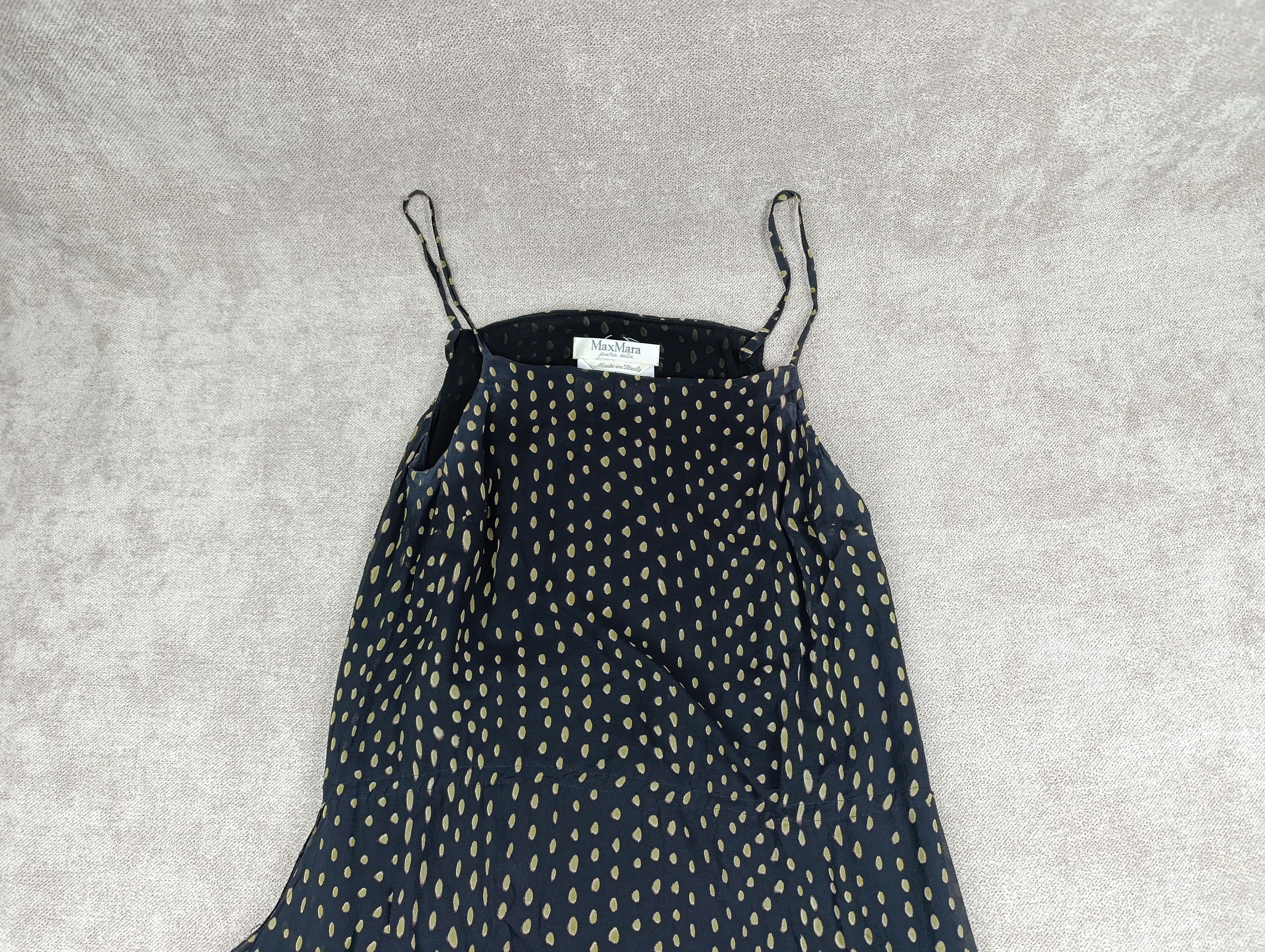 Max Mara MAX MARA DOT PRINT SILK VINTAGE STRAP ASYMMETRIC DRESS Size M / US 6-8 / IT 42-44 - 3 Thumbnail