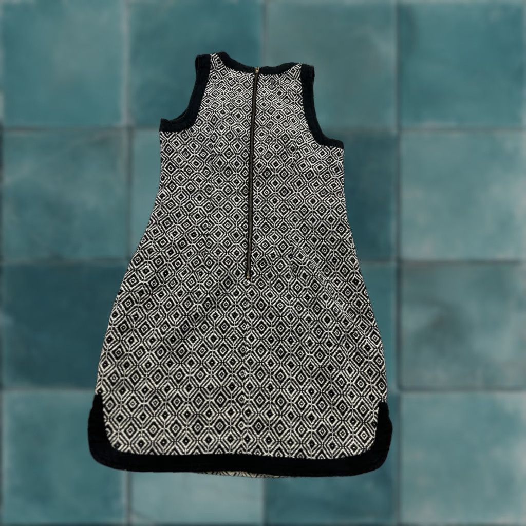 Banana Republic VINTAGE Banana Republic Dress Women’s 0 Black White Geometric Print Sleeveless Linen Short Sheath Pencil Dress Womens Size XS / US 0-2 / IT 36-38 - 1 Thumbnail