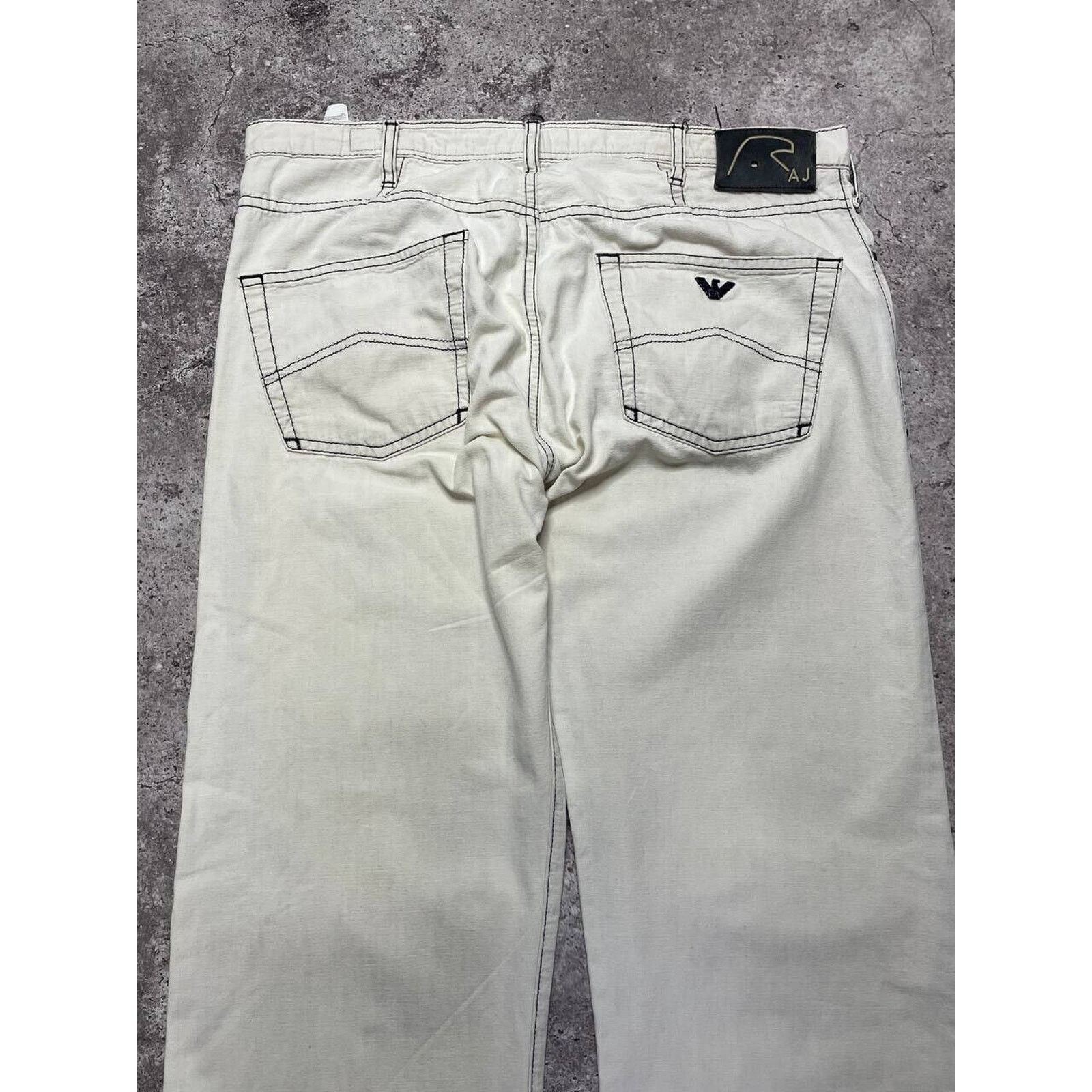 Armani × Vintage Vintage Armani Jeans White Denim Pants Size 36 Straight Fit Size US 36 / EU 52 - 4 Thumbnail