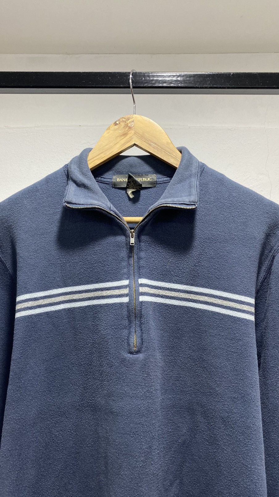 Japanese Brand × Vintage BANANA REPUBLIC KNIT HALFZIP SWEATER 90s Size US M / EU 48-50 / 2 - 4 Thumbnail
