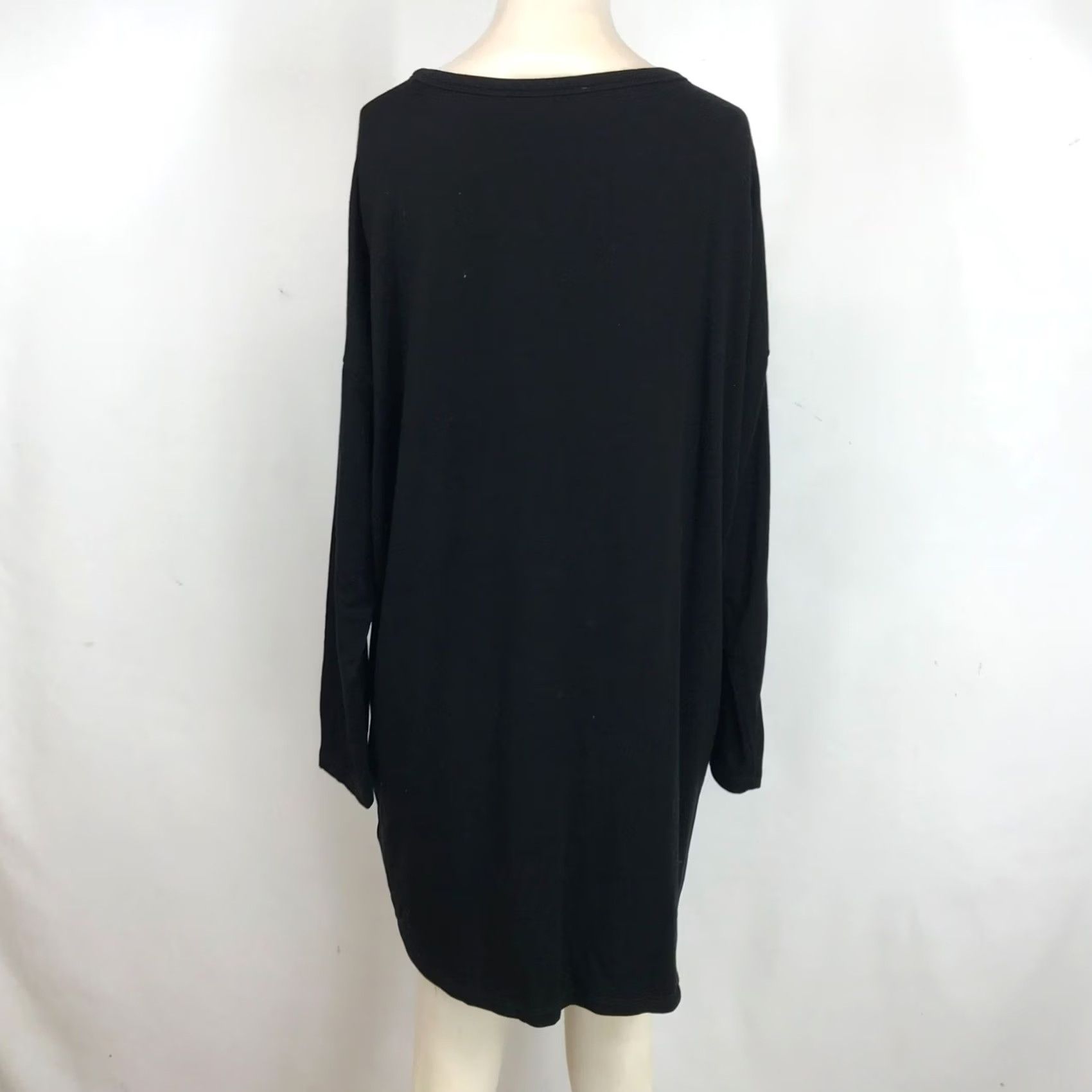 Eileen Fisher EILEEN FISHER TUNIC TOP WOMEN'S MEDIUM BLACK V NECK LONG SLEEVE TENCEL BLEND Size M / US 6-8 / IT 42-44 - 5 Thumbnail
