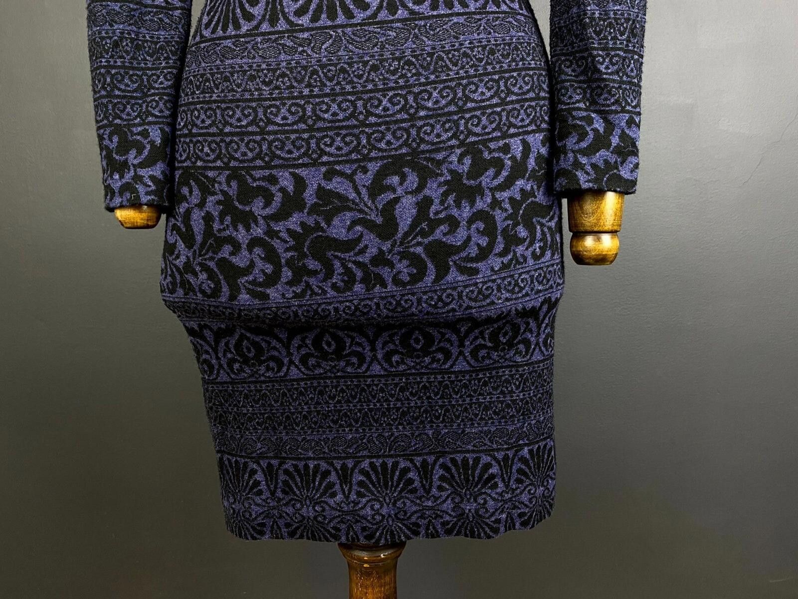 Designer Ana Alcazar Black Floral Evening Aztec Midi Dress Size 34 Size M / US 6-8 / IT 42-44 - 8 Thumbnail