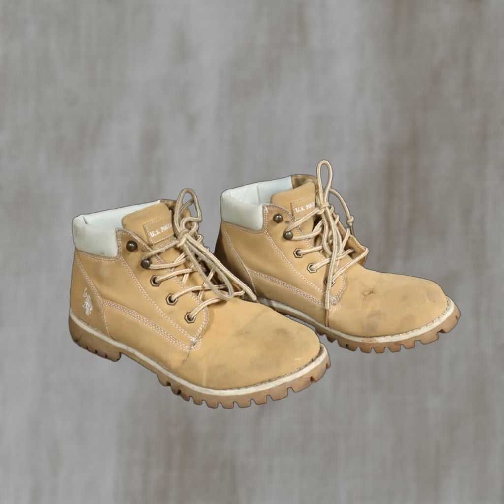 Vintage US Polo Assn Owen High Ankle Tan Wheat / Work Boots / Men's Size 9M Size US M / EU 48-50 / 2 - 1 Thumbnail