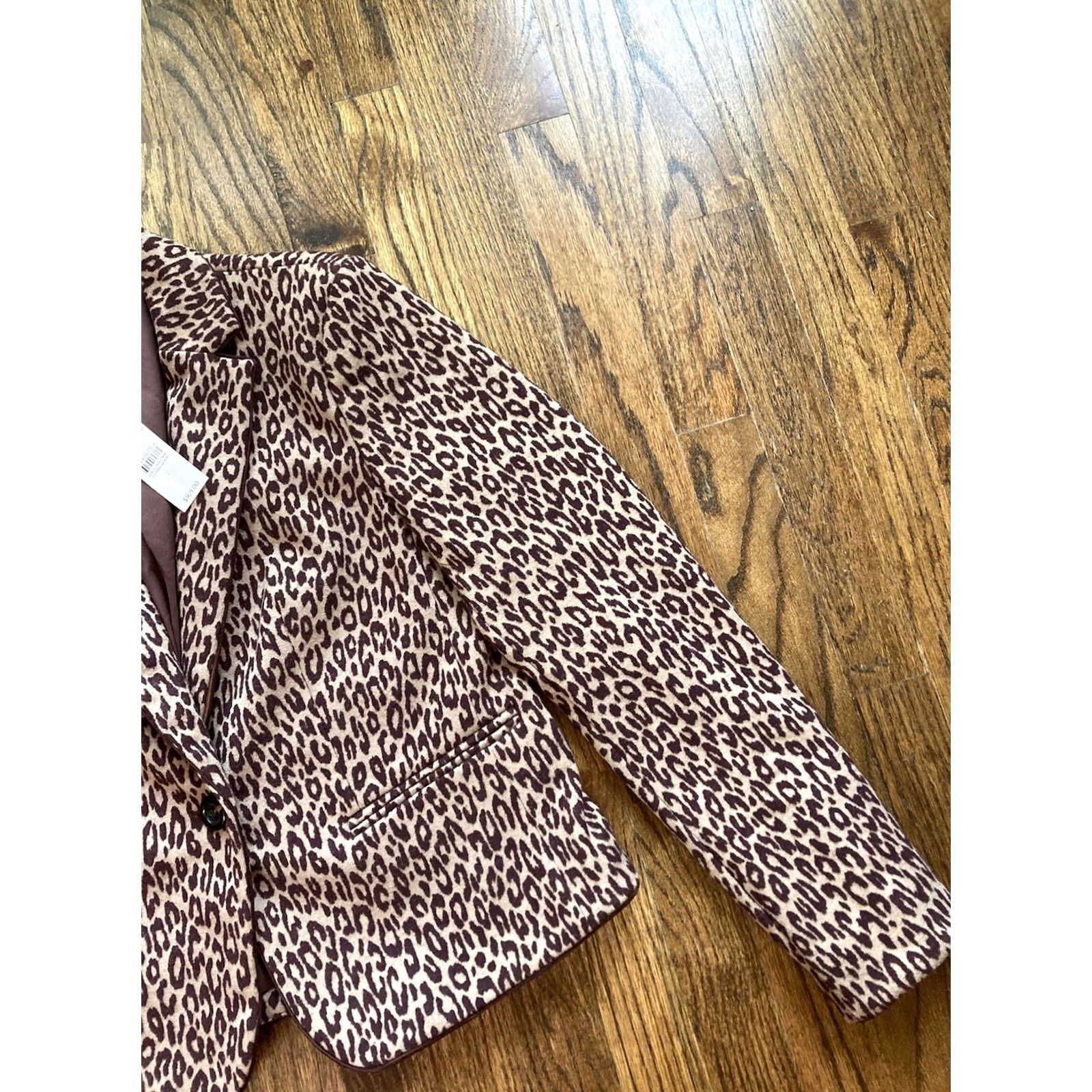 Ann Taylor Ann Taylor Blazer Womens Sz 2 Leopard Print Jacket One Button Office NWT Size XS / US 0-2 / IT 36-38 - 3 Thumbnail