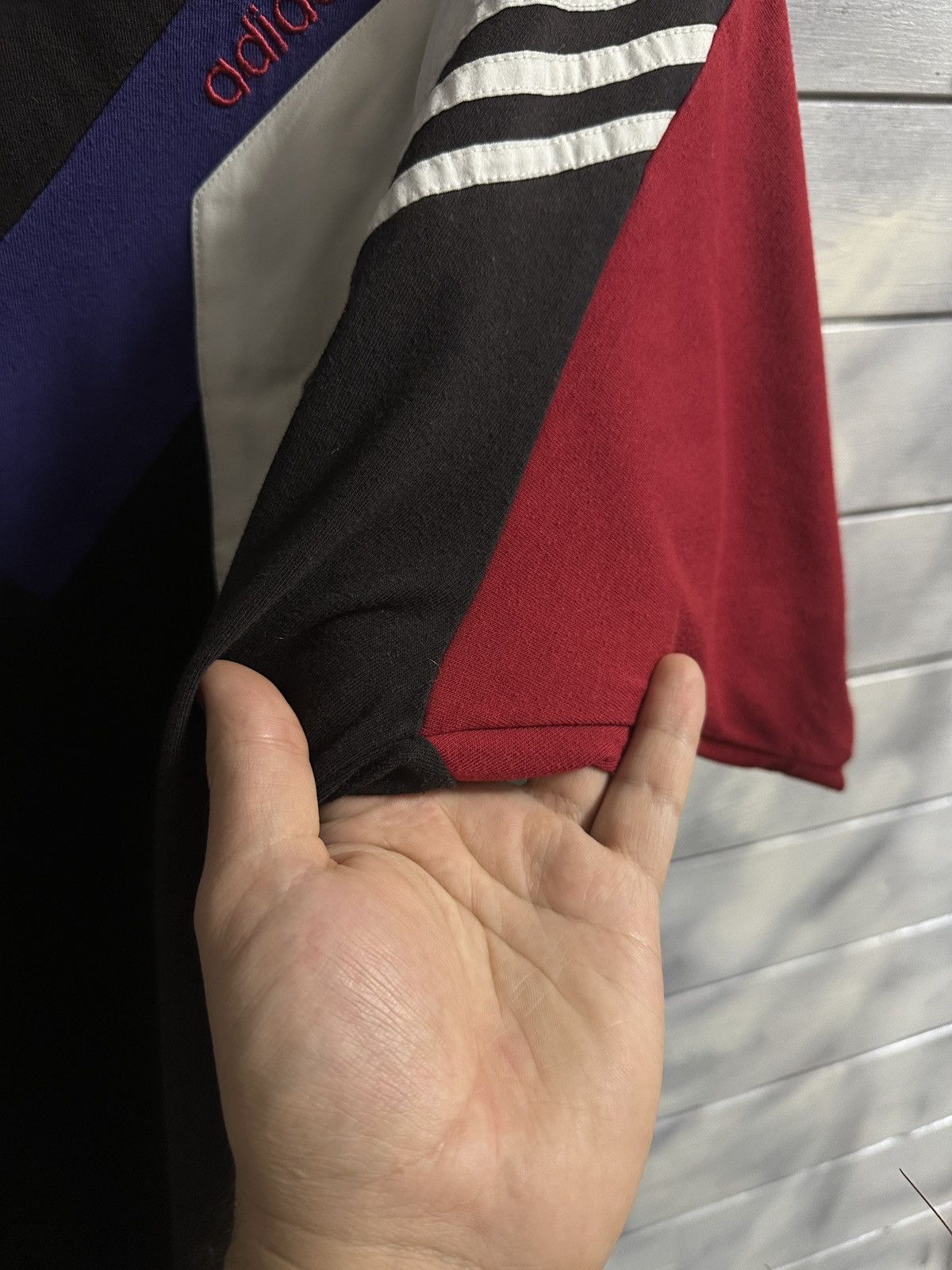 Adidas Rare Vintage 80s 90s Adidas Geometric Colorblock T-Shirt Size US M / EU 48-50 / 2 - 6 Thumbnail