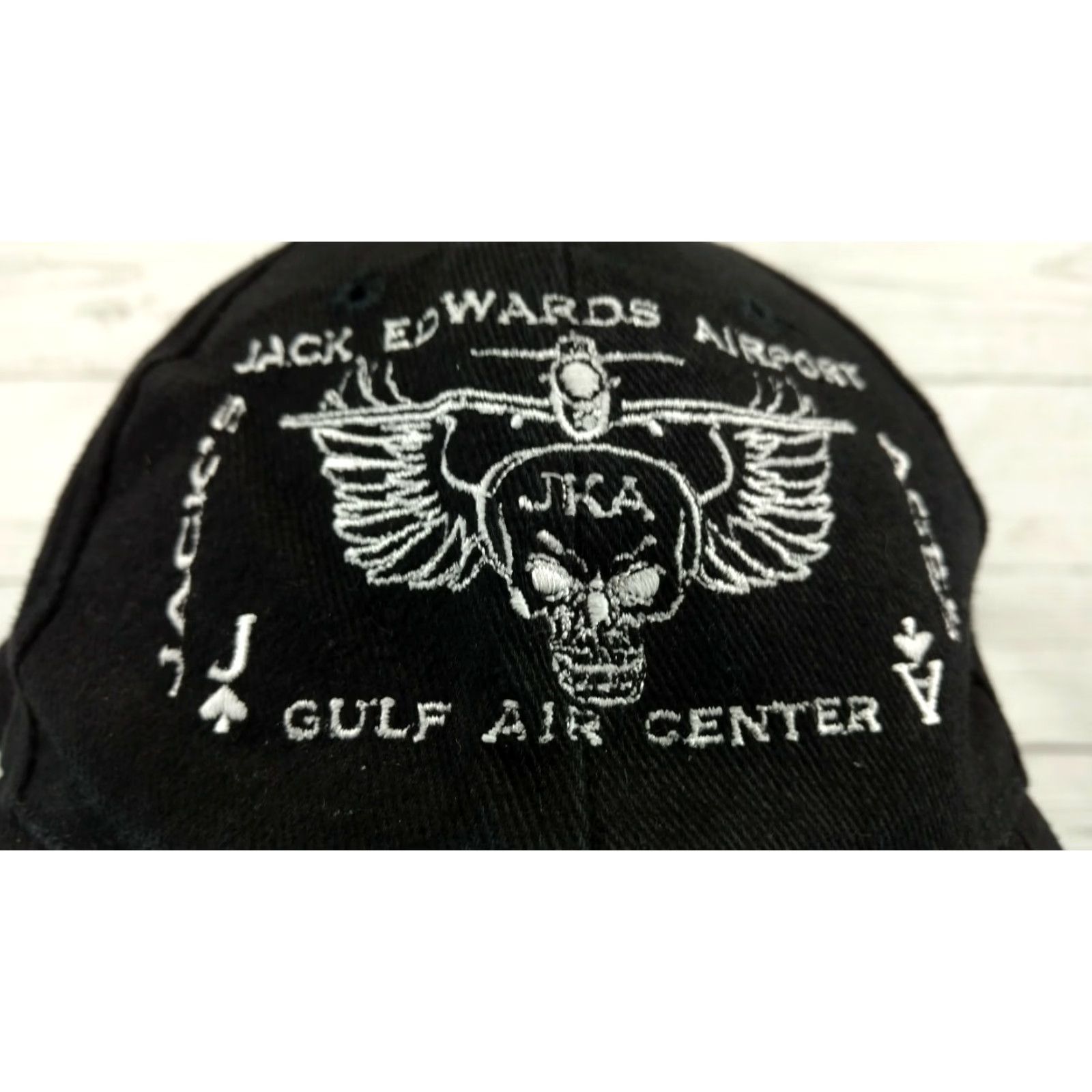 Vintage Jack Edwards Airport Gulf Air Center Black Hat Size ONE SIZE - 3 Thumbnail