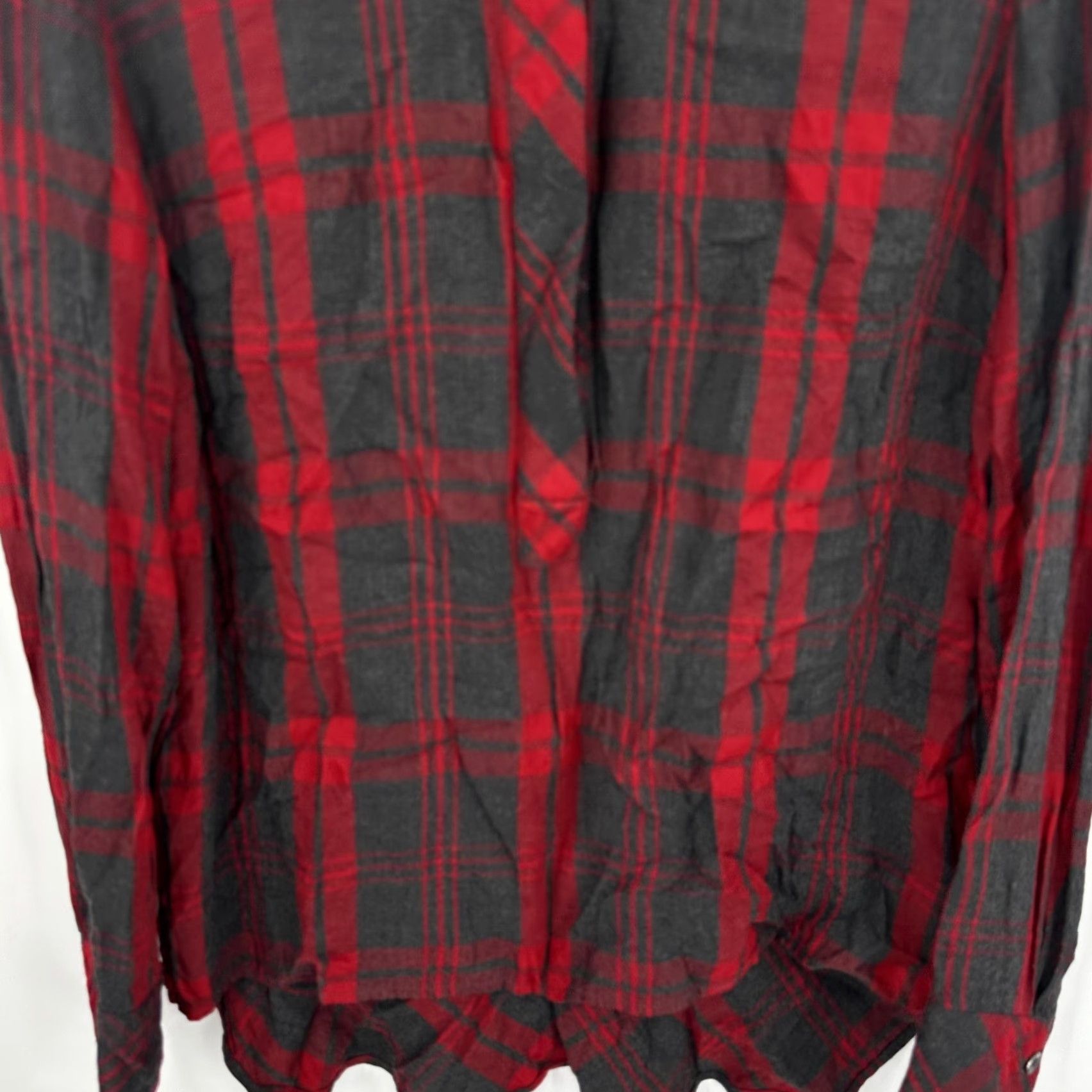 Vintage Cabi Shirt Womens Small Red Black Plaid Button Up Rayon Long Sleeve 3587 Blouse Top Size S / US 4 / IT 40 - 3 Thumbnail