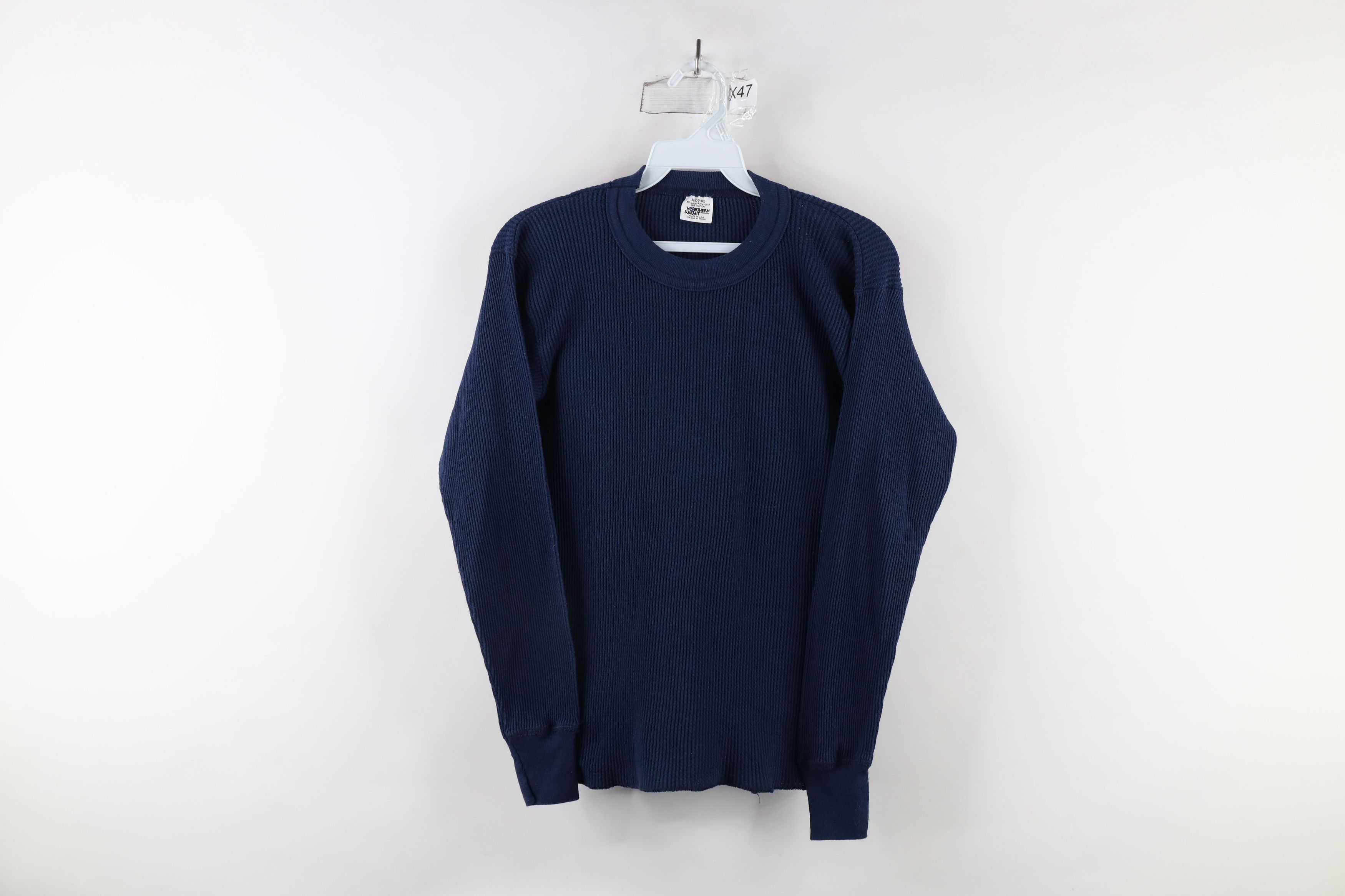 Vintage Vintage 90s Streetwear Waffle Knit Long Sleeve T-Shirt USA Size US M / EU 48-50 / 2 - 1 Thumbnail