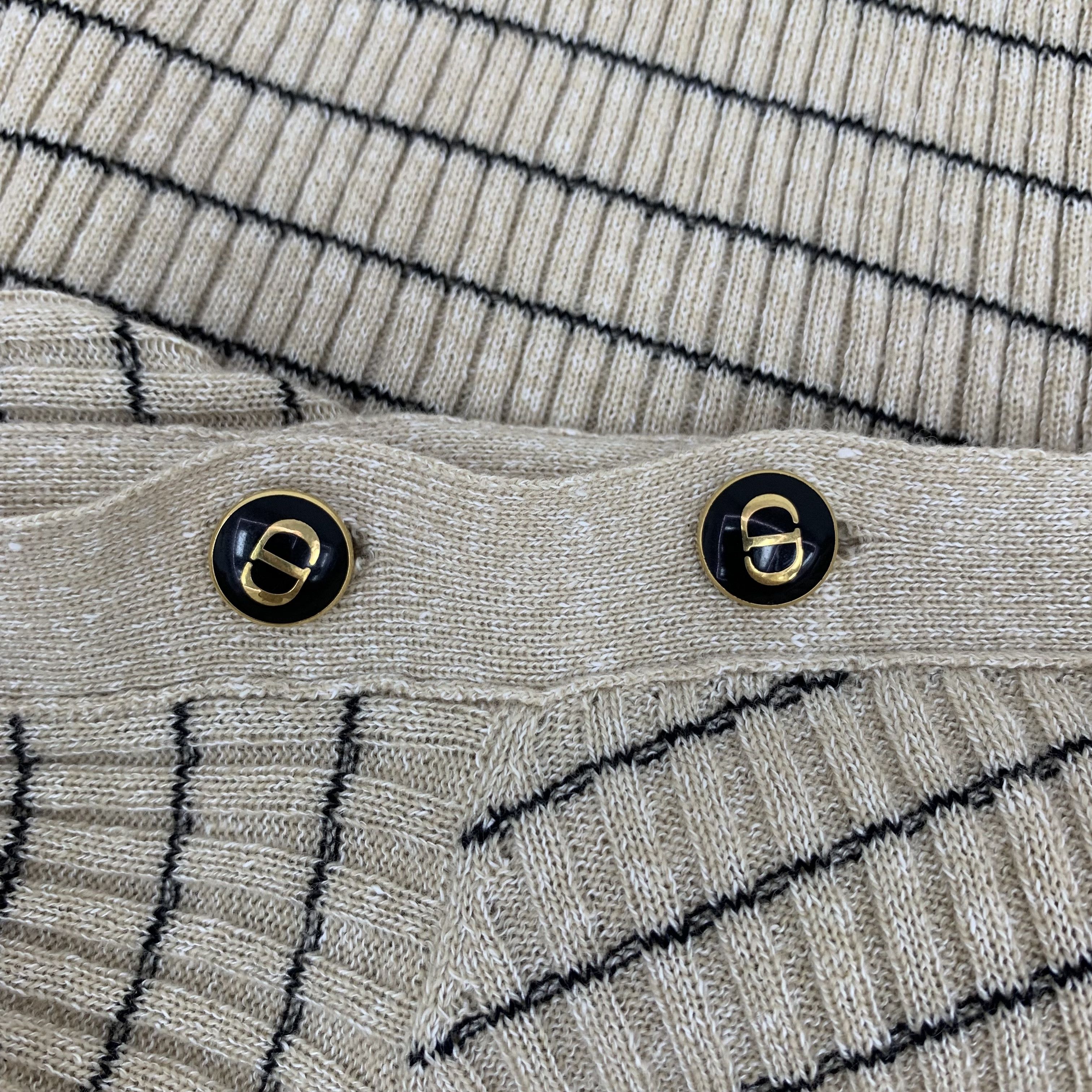 Dior Dior Brown Striped Cashmere Knit Tee (Size 42) Size M / US 6-8 / IT 42-44 - 4 Thumbnail