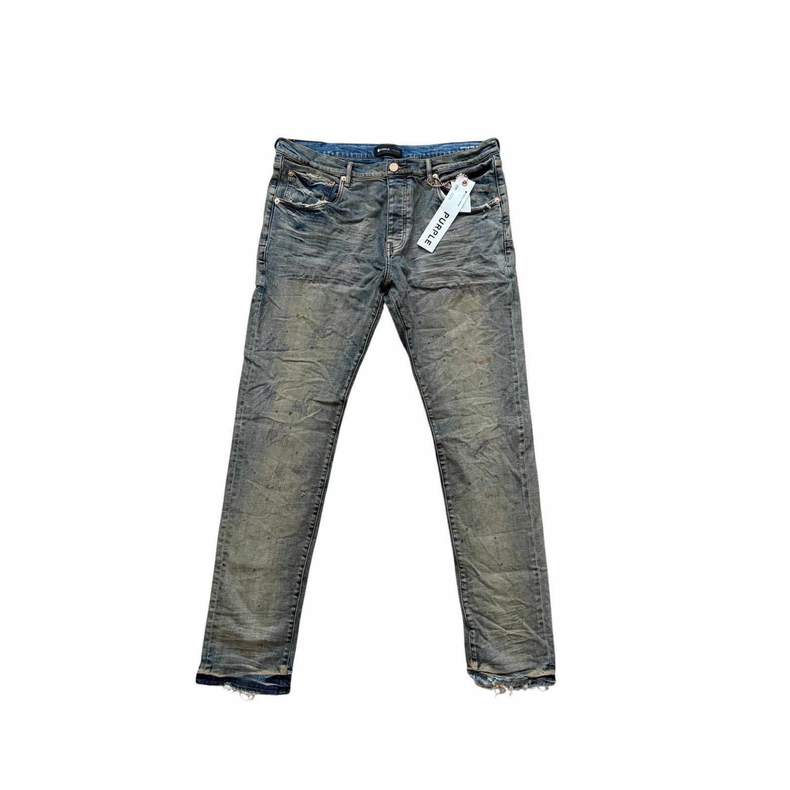 Purple Brand Purple Jeans Indigo Oil Repair - Skinny (P001) | Grailed