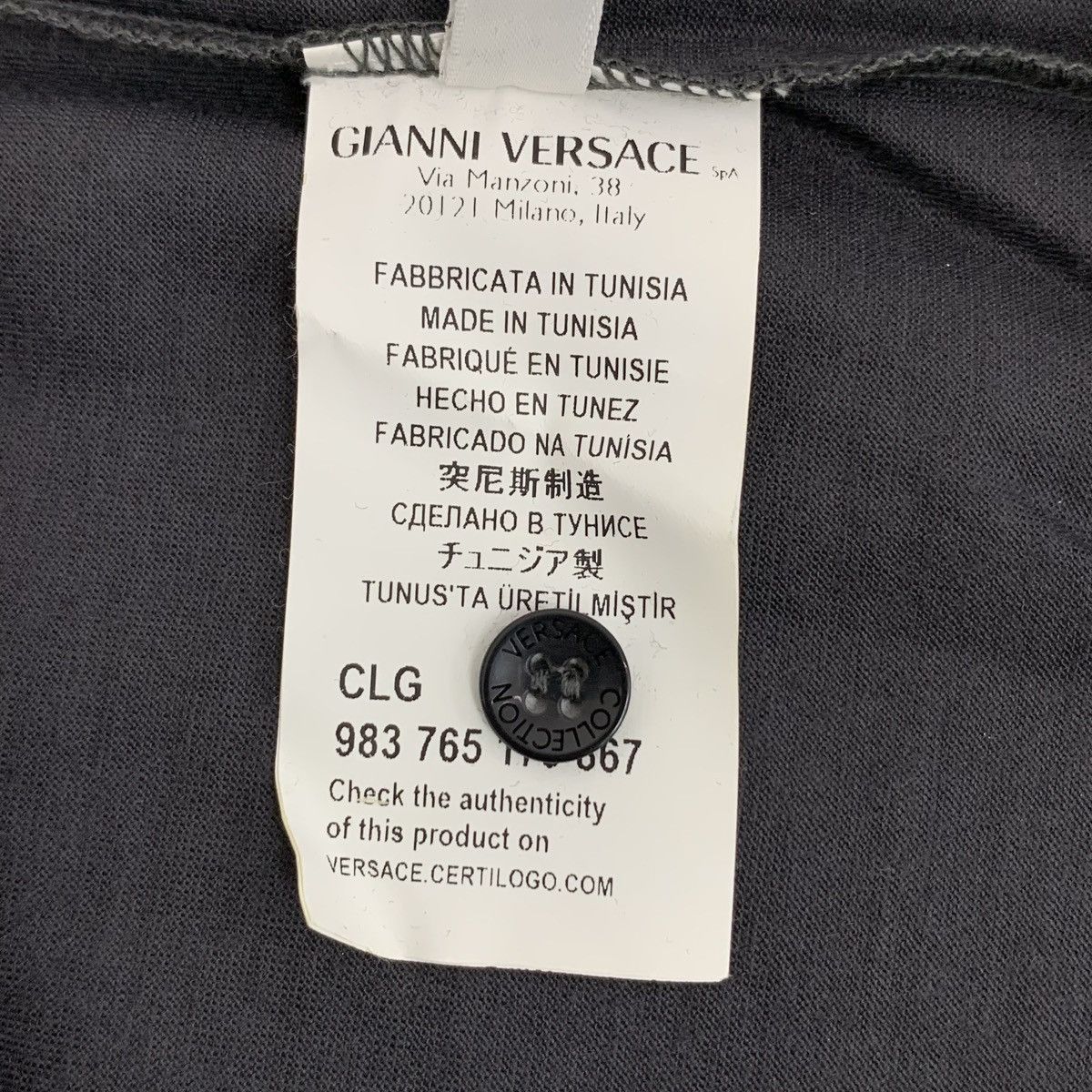 Versace Versace Lapel Single Breasted Short Sleeve Polo Shirt K26WX Size US M / EU 48-50 / 2 - 8 Thumbnail