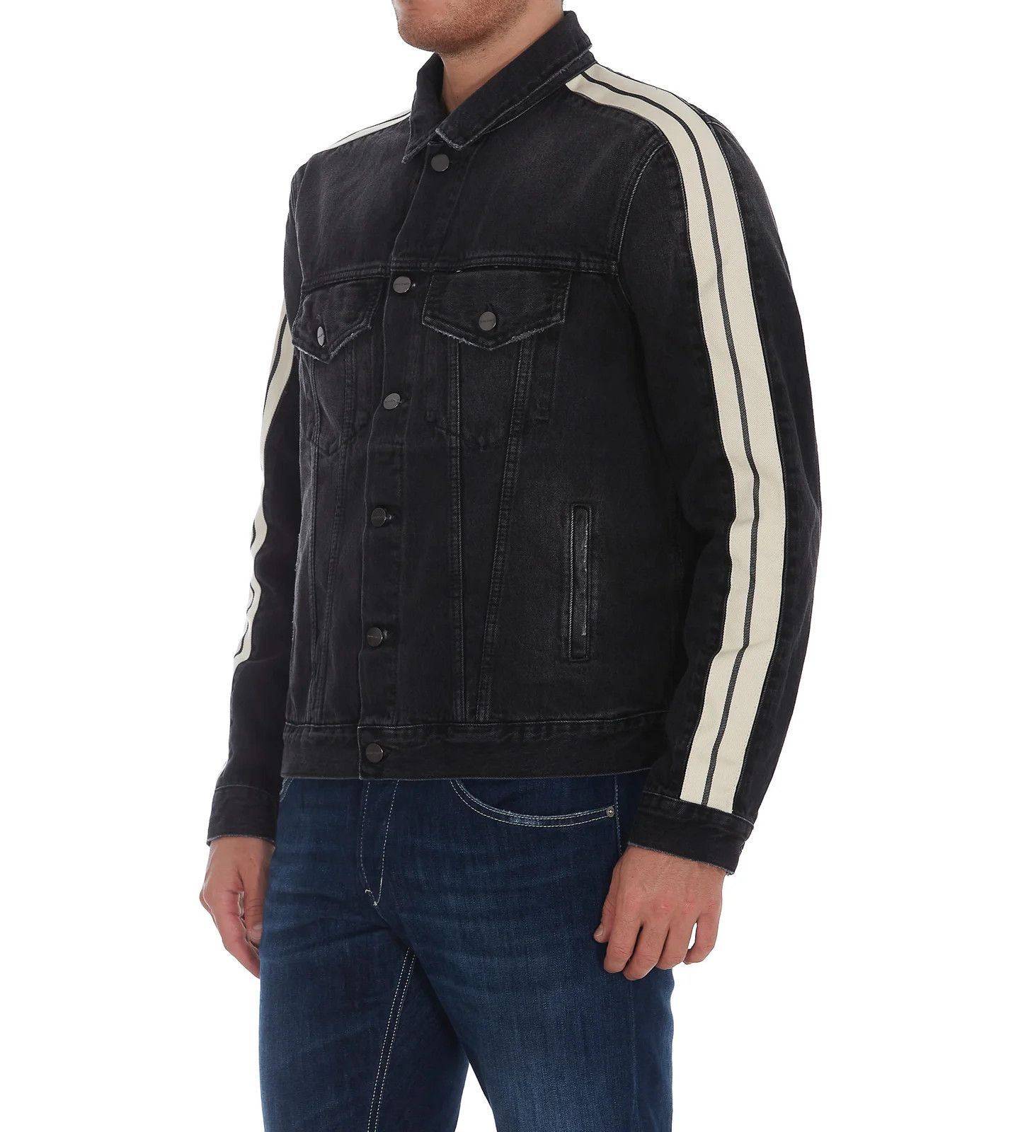 Palm Angels o1y0325 Denim Jacket in Black Size US L / EU 52-54 / 3 - 6 Thumbnail