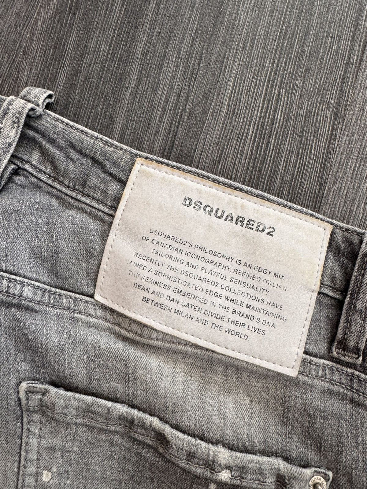 Dsquared2 Dsquared 2 Gray Washed Painted Denim Jeans Size US 34 / EU 50 - 9 Thumbnail