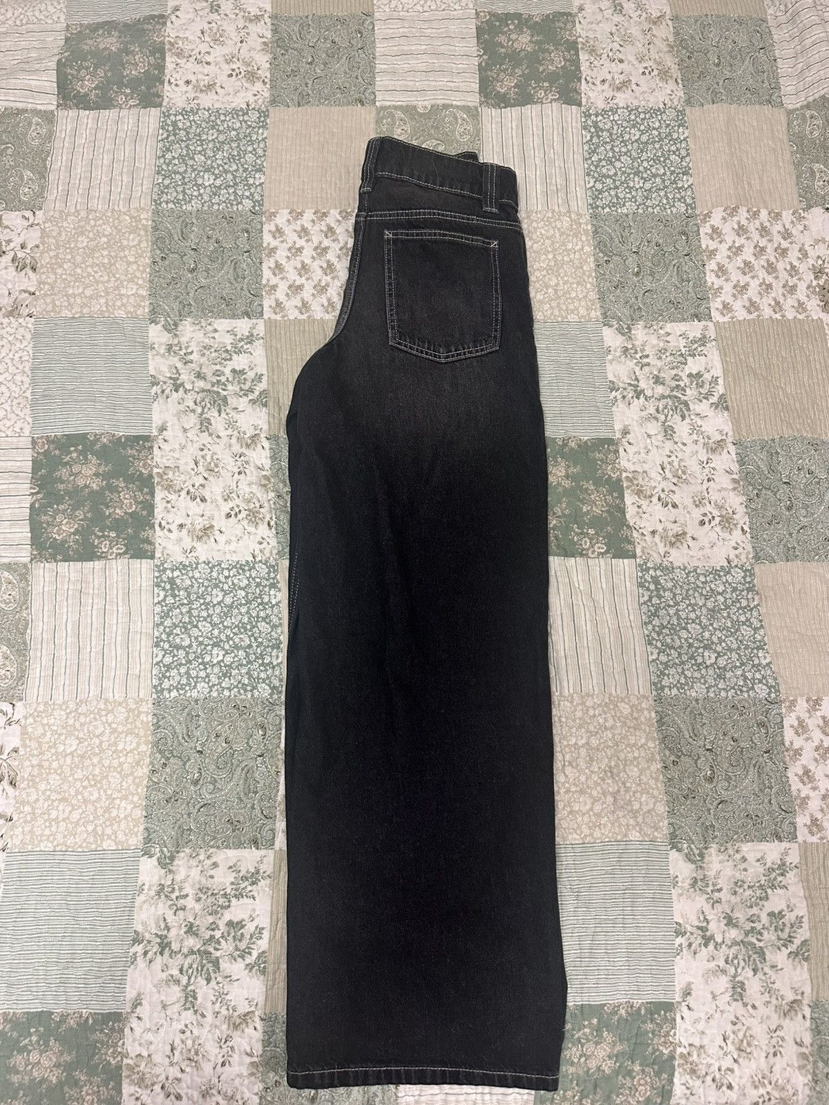 Other Cropp black high-waisted wide-leg jeans Size 32" / US 10 / IT 46 - 3 Thumbnail