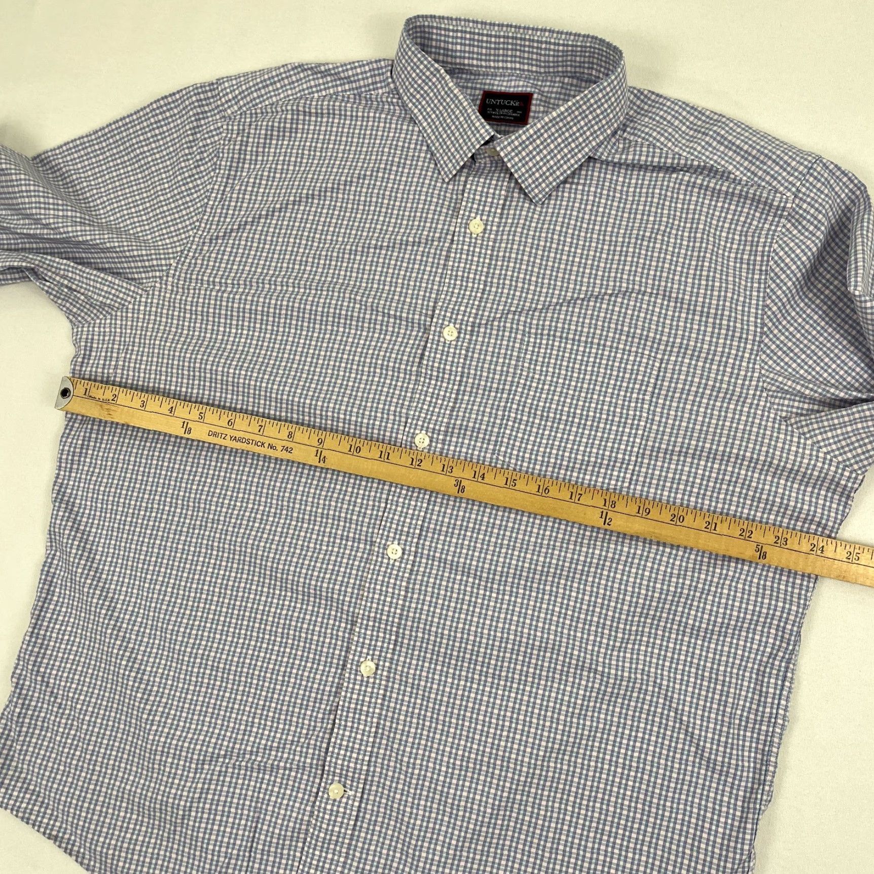 UNTUCKit UNTUCKit Shirt Mens XL X-Large Plaid Button Up Long Sleeve Business Casual Work Shirt Size US XL / EU 56 / 4 - 6 Thumbnail