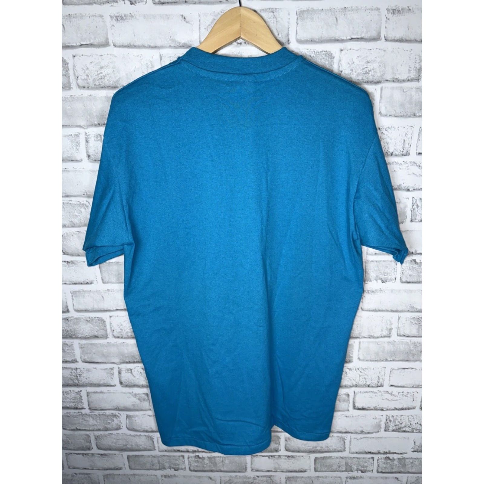 Hanes VINTAGE Hanes Single Stitch Blue Unisex T-Shirt Adult Large Size L / US 10 / IT 46 - 6 Thumbnail