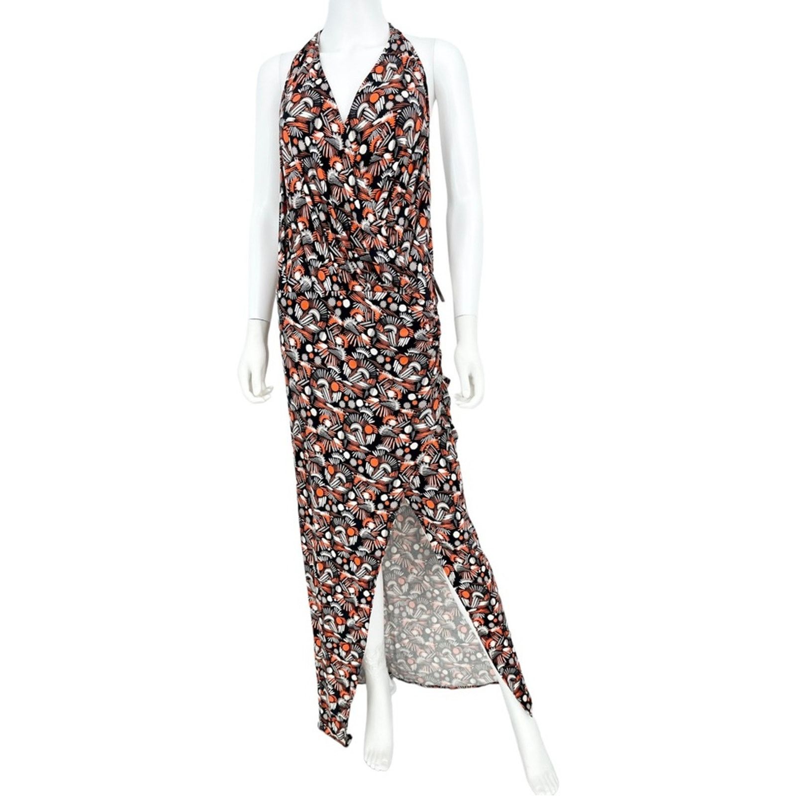 Free People Free People Daria Halter Maxi Dress Wrap Slit Plunge Large Size L / US 10 / IT 46 - 5 Thumbnail