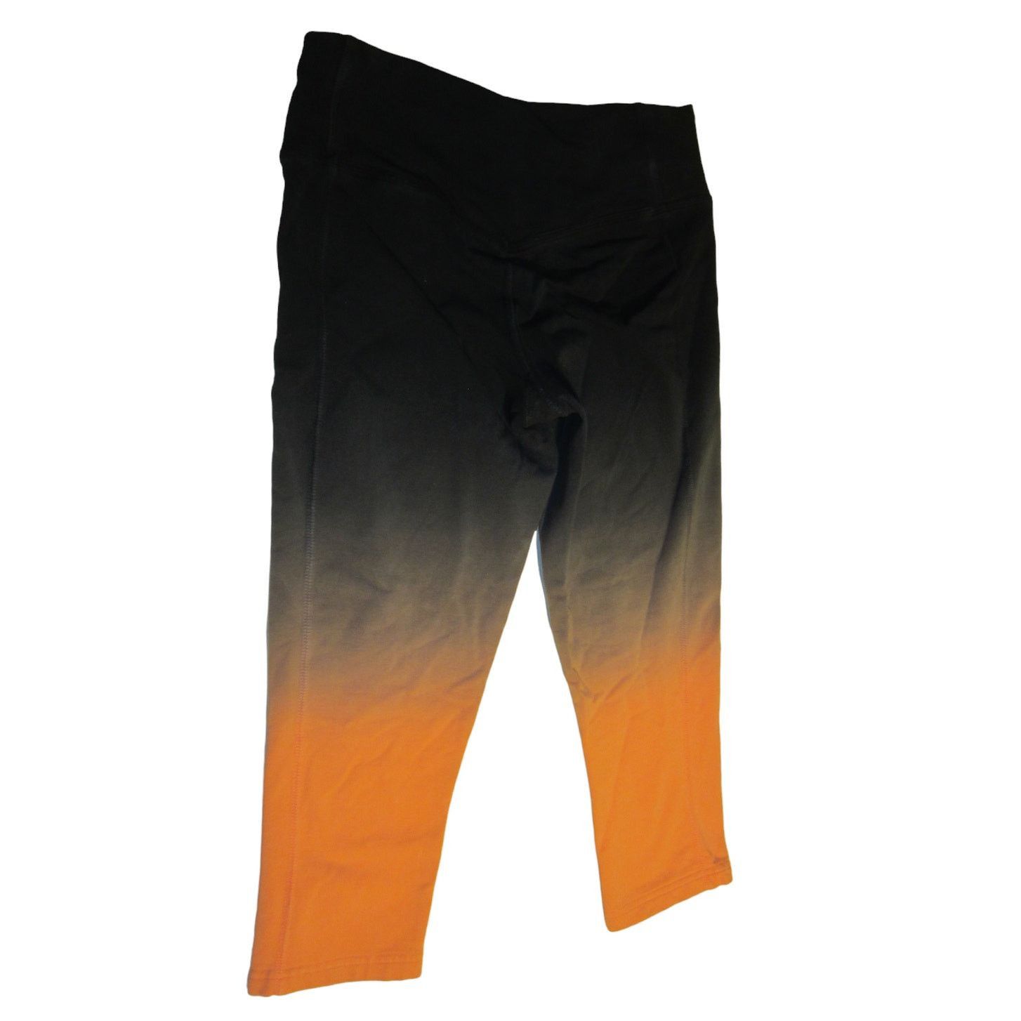 Nike Nike Dri-FIT Ombre Black Orange Gradient Capri Leggings S Size 23" - 8 Thumbnail