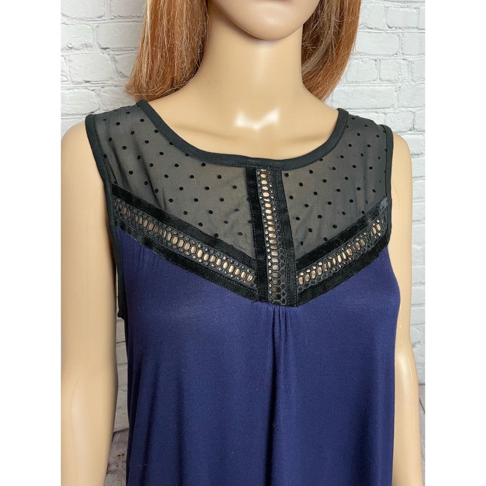 Other Avec Hi Low Blue Rayon Sleeveless Top Tunic Size M Size M / US 6-8 / IT 42-44 - 2 Thumbnail