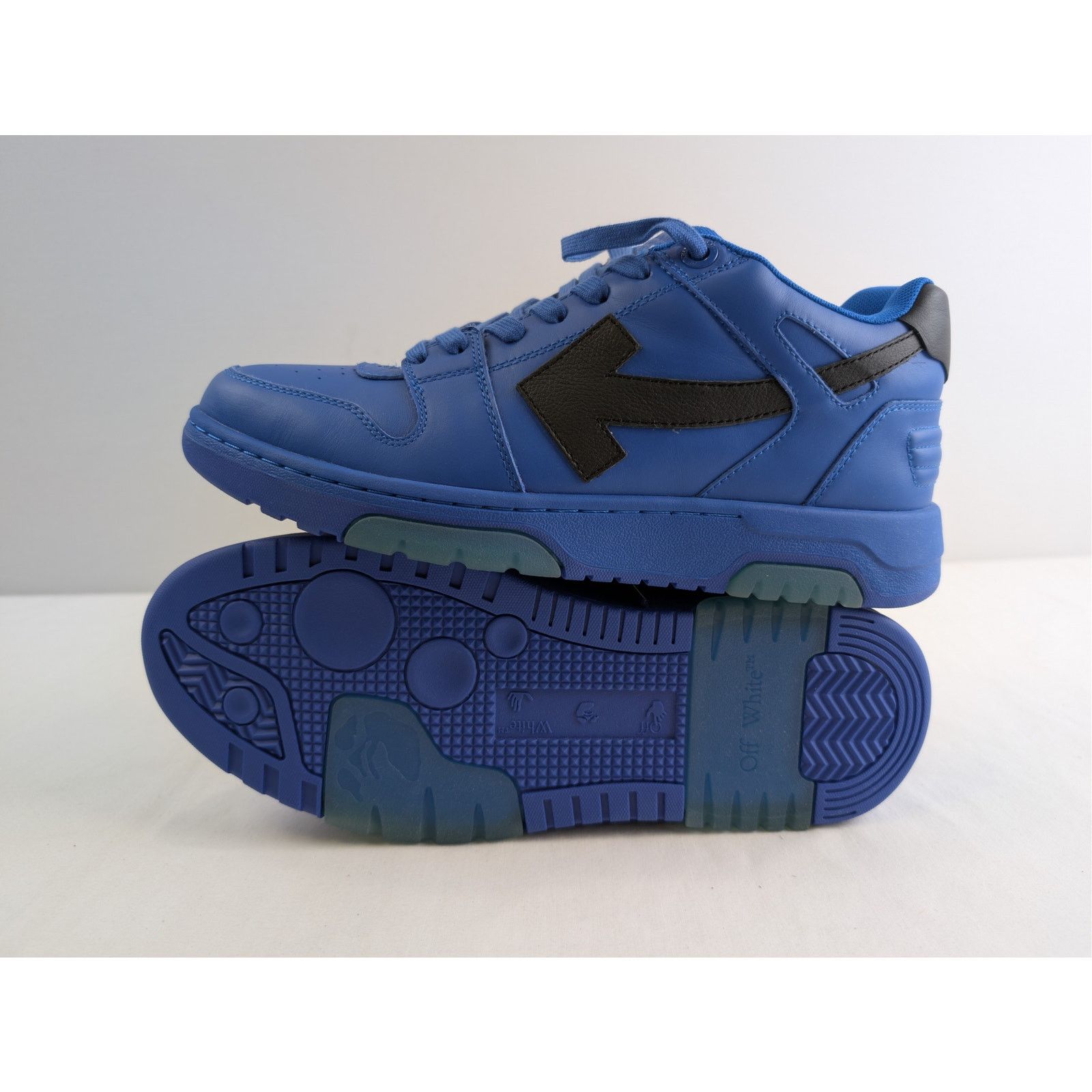 Off-White o1rshd1 Out of Office Calf Leather sneakers in Blue/Black Size US 12 / EU 45 - 13 Thumbnail