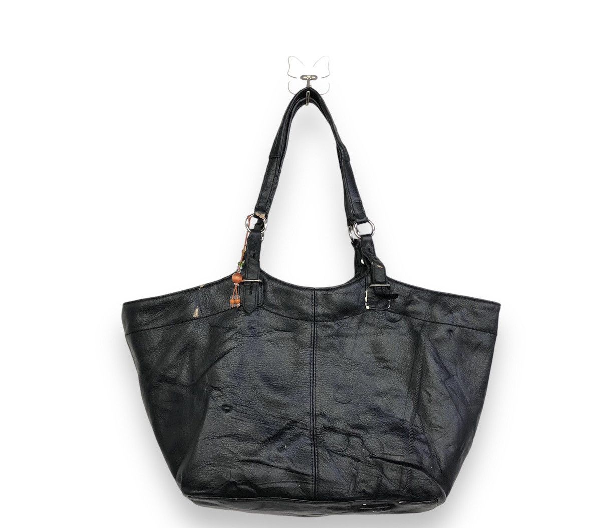 Coach Vintage Coach Pebbled Leather Black Tote Travel Bag Size ONE SIZE - 2 Thumbnail