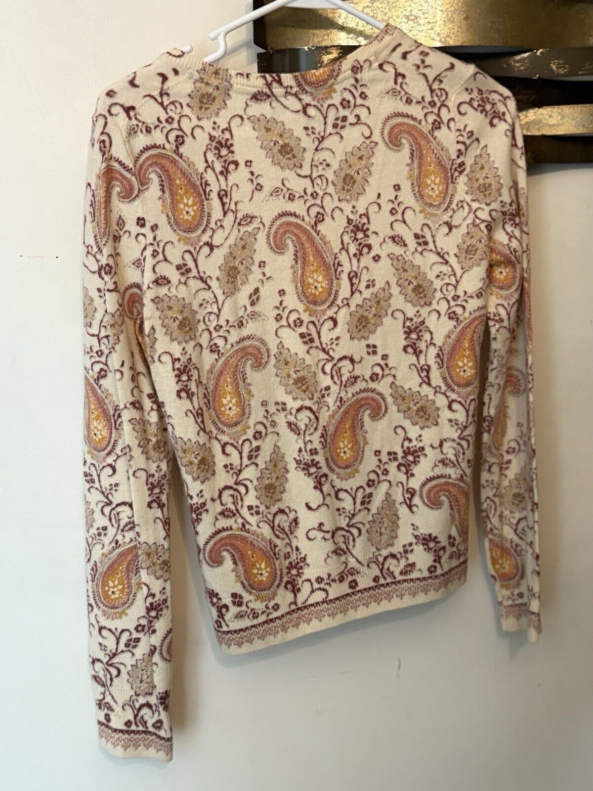 Lucky Brand Lucky Brand Cardigan Beige Blue Paisley Small Size S / US 4 / IT 40 - 2 Thumbnail