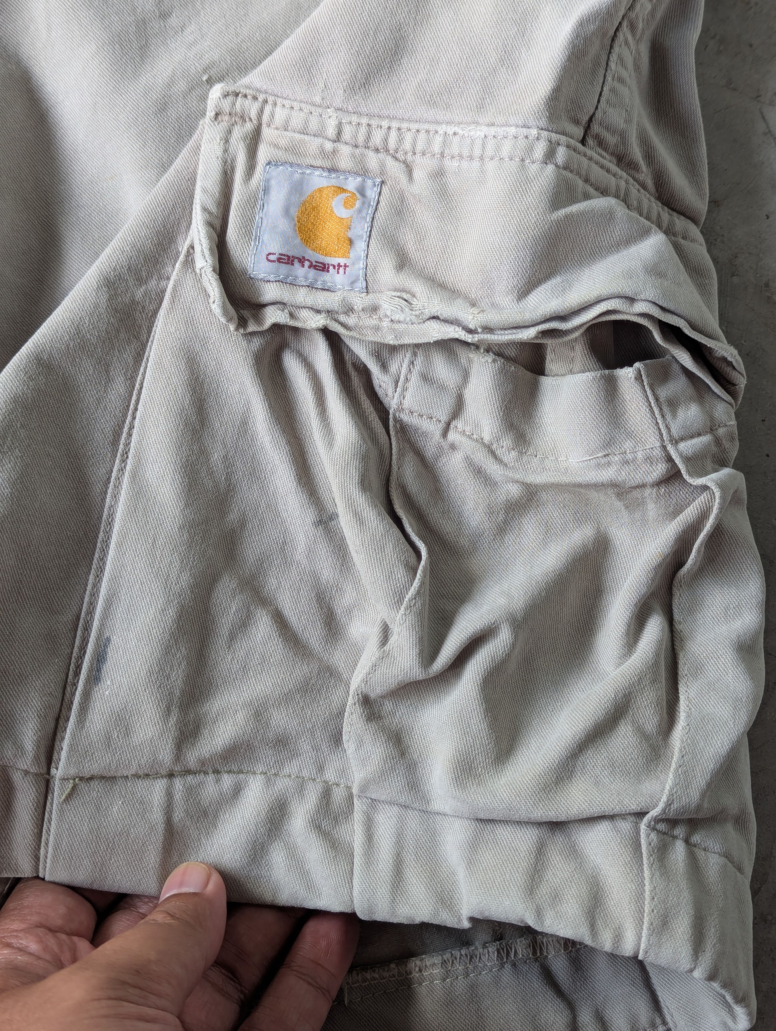 Carhartt Distressed Faded Biege Carhartt Bermuda Short Cargo Pants Size US 38 / EU 54 - 6 Thumbnail