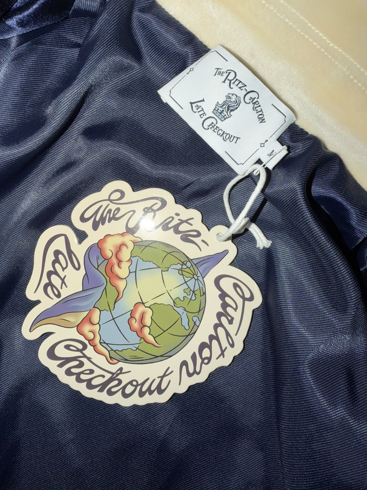Other Ritz-Carlton Late Checkout Globe Sukajan Jacket Navy/Cream M Size US M / EU 48-50 / 2 - 6 Thumbnail