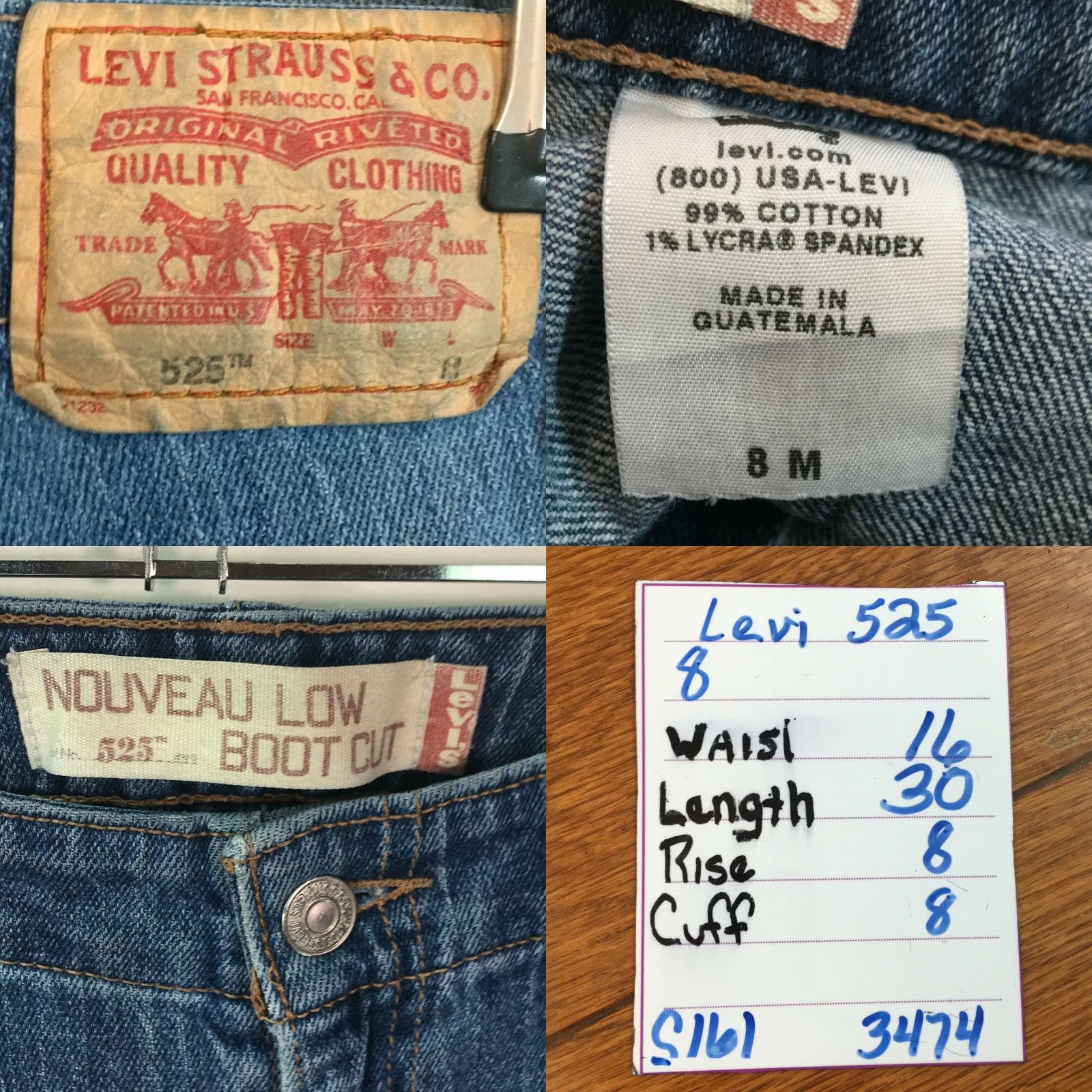 Levi's VINTAGE Levis Strauss And Co 525 Womens Casual Regular Bootcut Blue Denim Jeans Size 8M Size 30" / US 8 / IT 44 - 8 Thumbnail