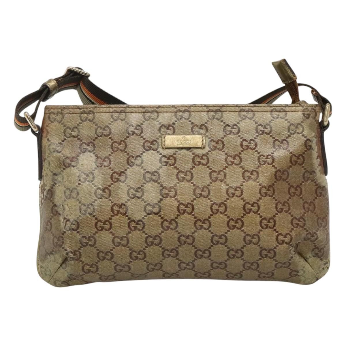 Gucci GUCCI GG Crystal Shoulder Bag Brown Gold Size ONE SIZE - 2 Thumbnail
