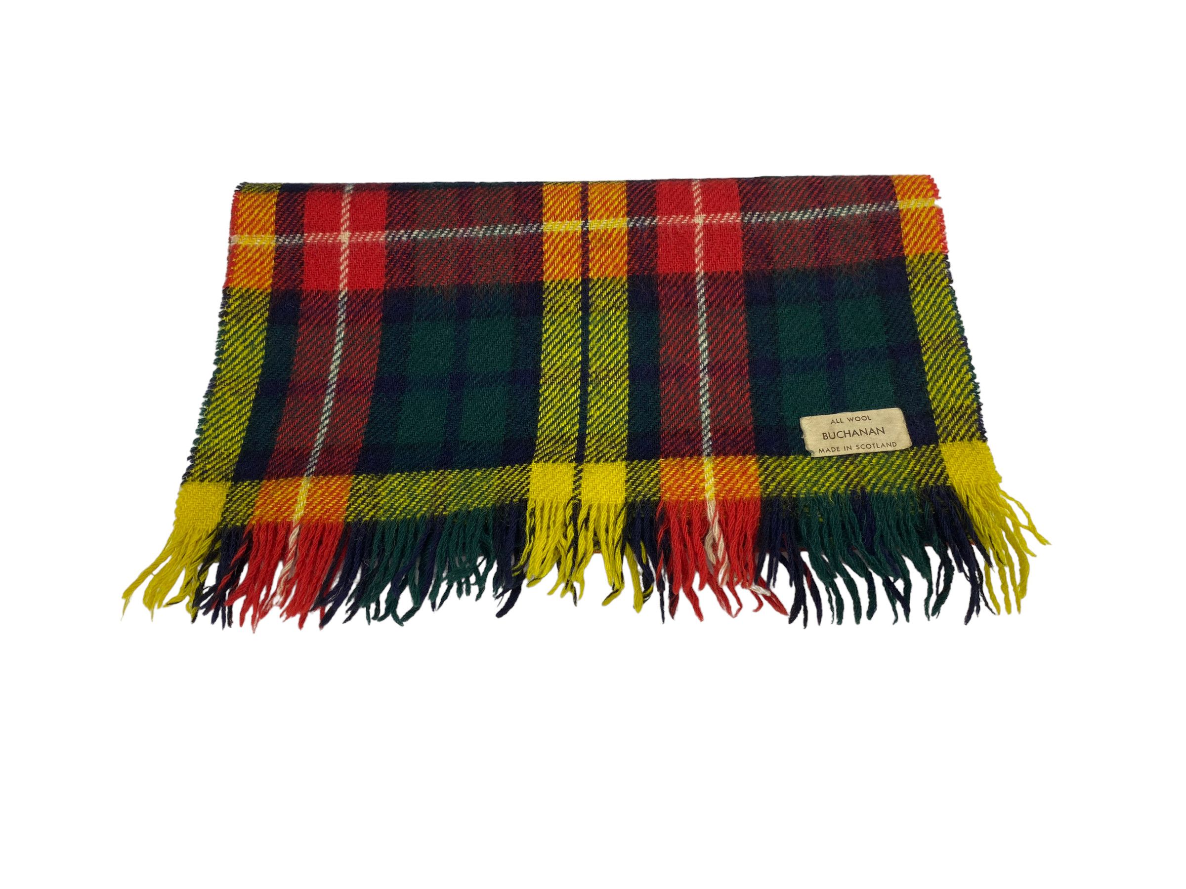 Vintage Vintage Buchanan Tartan Wool Muffler Scarf - Scottish Plaid Size ONE SIZE - 6 Thumbnail