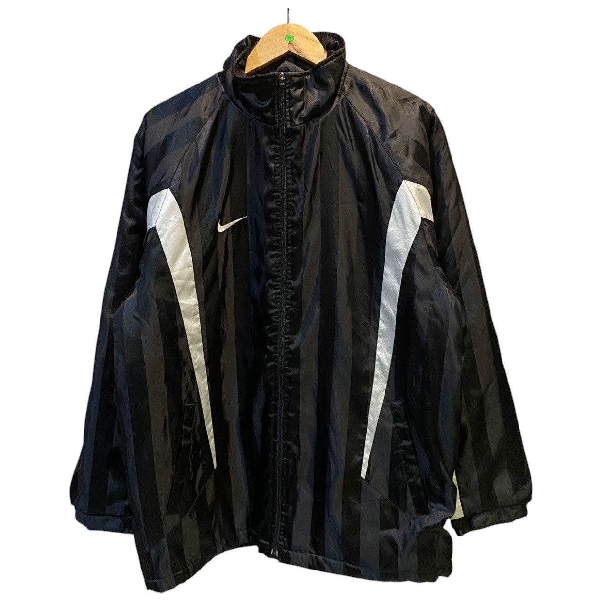Nike × Stussy × Vintage Nike X Stussy Stripe Wool Jacket Black