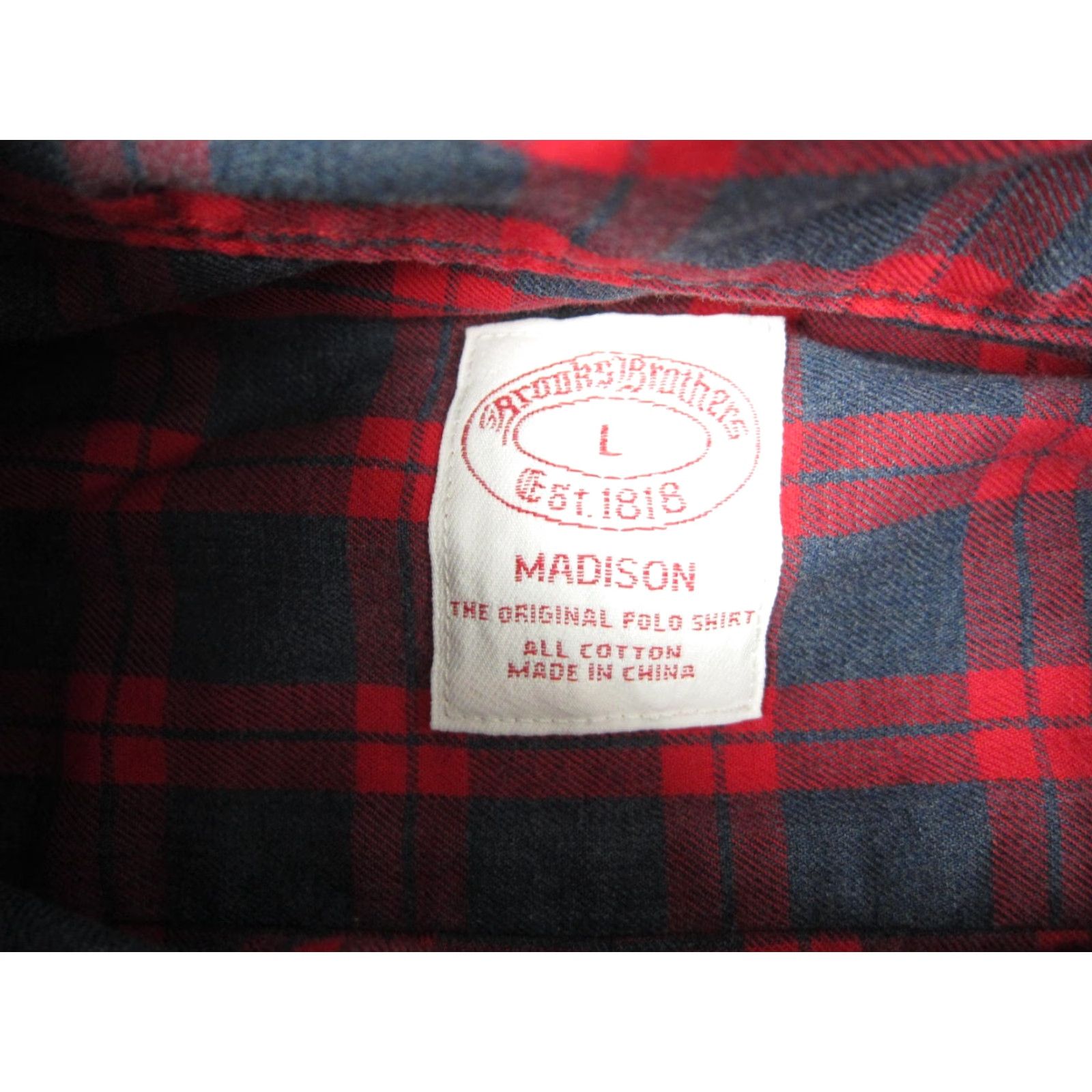 Brooks Brothers Brooks Brothers Shirt Mens Button-Down Plaid Madison Red Blue Long Sleeve L Cotton Regular Size US L / EU 52-54 / 3 - 4 Thumbnail