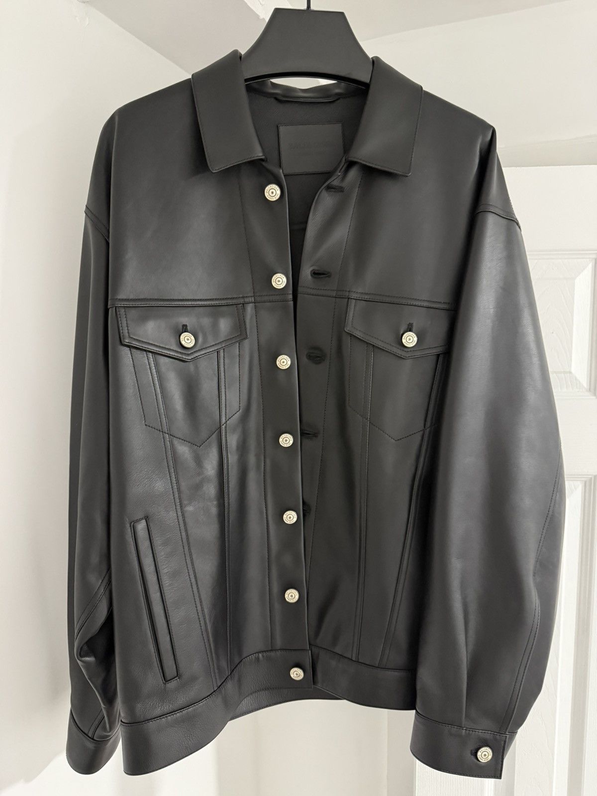 Balenciaga Balenciaga Garde-Robe leather shirt jacket size 1 Size US M / EU 48-50 / 2 - 1 Thumbnail