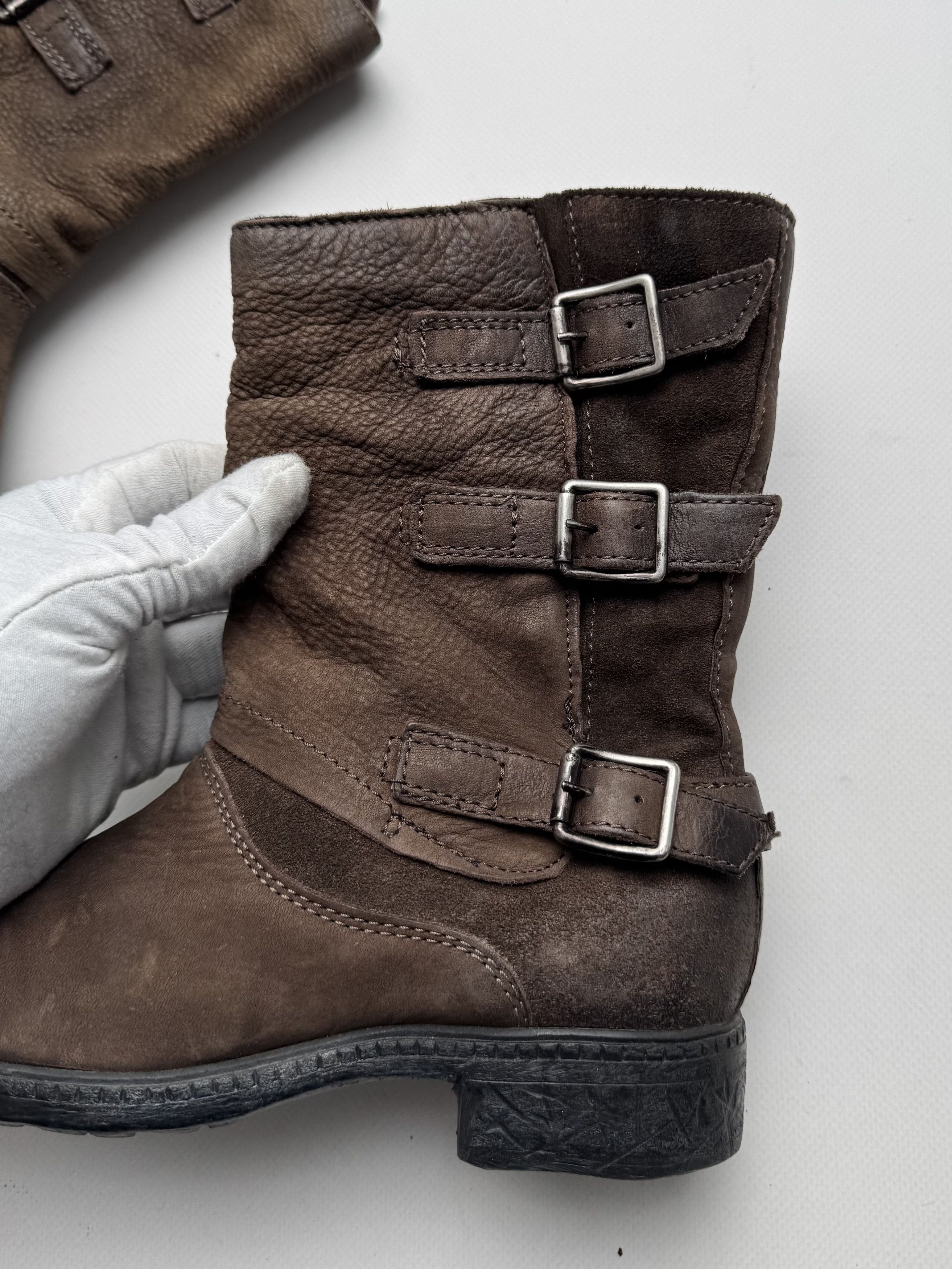 Vintage Vintage Leather Ankle Boots Buckle Strap Biker Moto Boots E2 Size US 7 / IT 37 - 4 Thumbnail