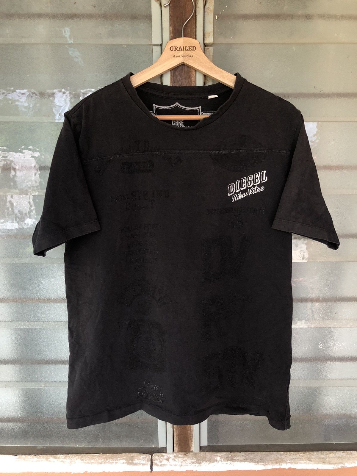 Diesel Vintage Diesel Distressed Sun Faded Shirt Tee Size US M / EU 48-50 / 2 - 2 Thumbnail