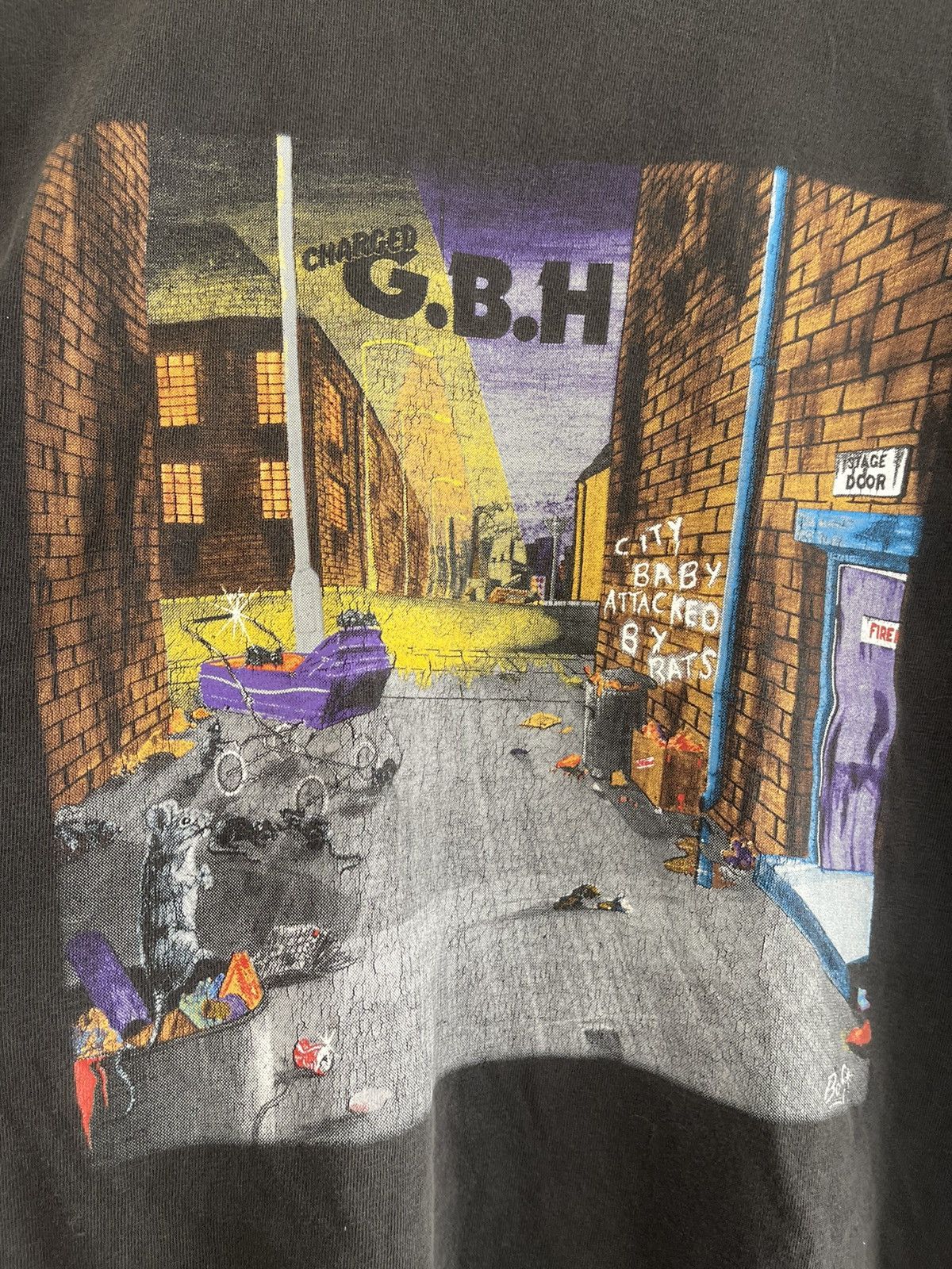 Band Tees × Vintage Vintage Charged GBH City Baby Attacked By Rats Size US M / EU 48-50 / 2 - 3 Thumbnail