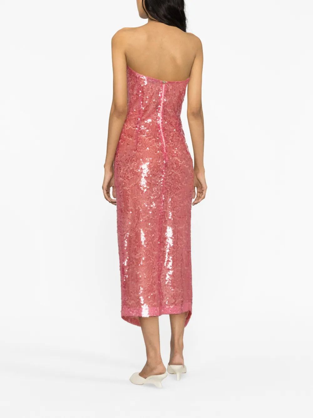 The Attico o1mle0526 Bustier Midi Dress in Pink Size M / US 6-8 / IT 42-44 - 4 Thumbnail