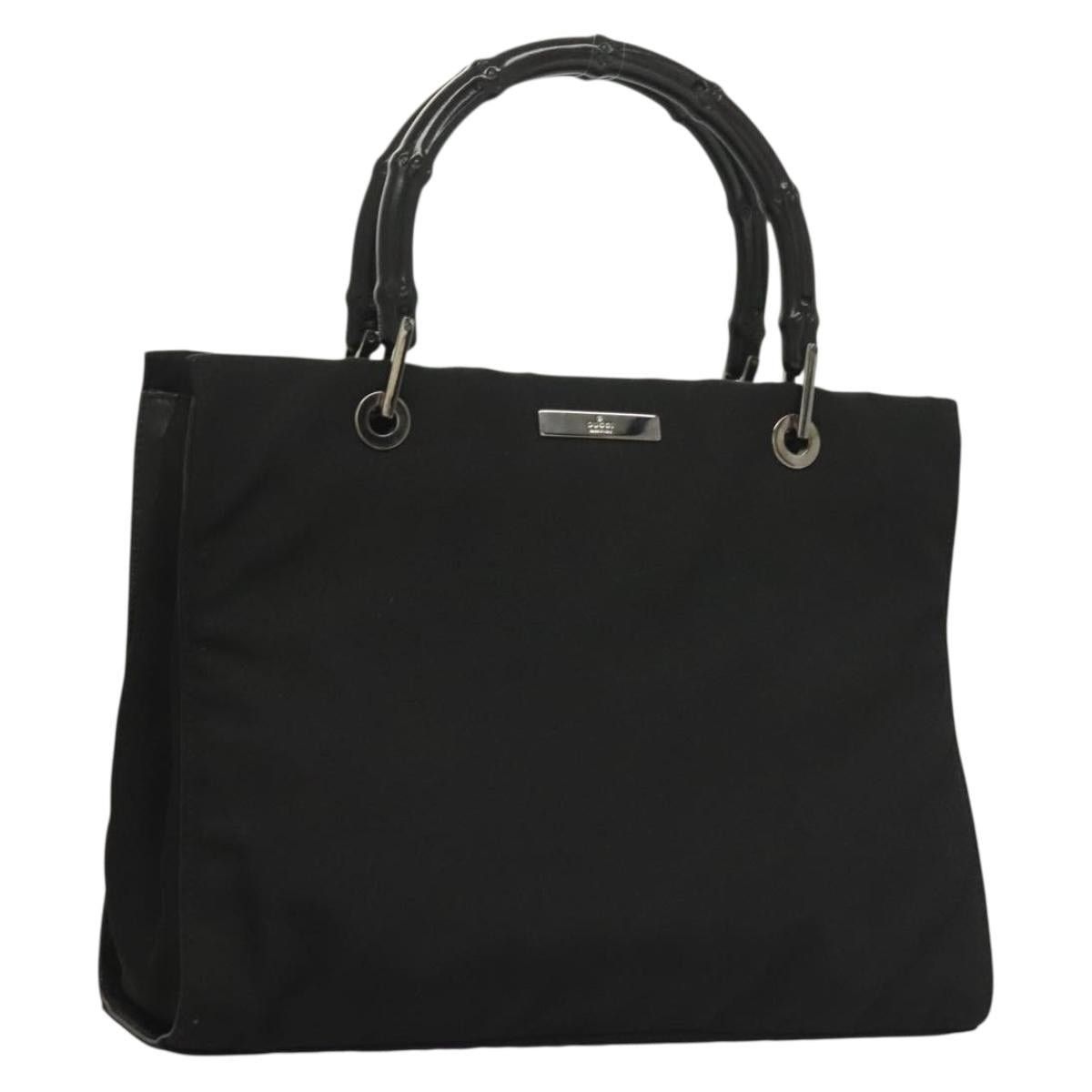 Gucci GUCCI Bamboo Hand Bag Nylon Black Silver 002 002 Size ONE SIZE - 1 Thumbnail