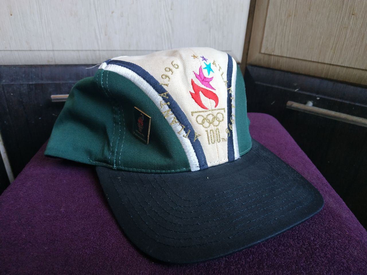 USA Olympics Vintage 1996 Atlanta Olympics Hat Eastport SnapbackPanasonic Size ONE SIZE - 1 Thumbnail