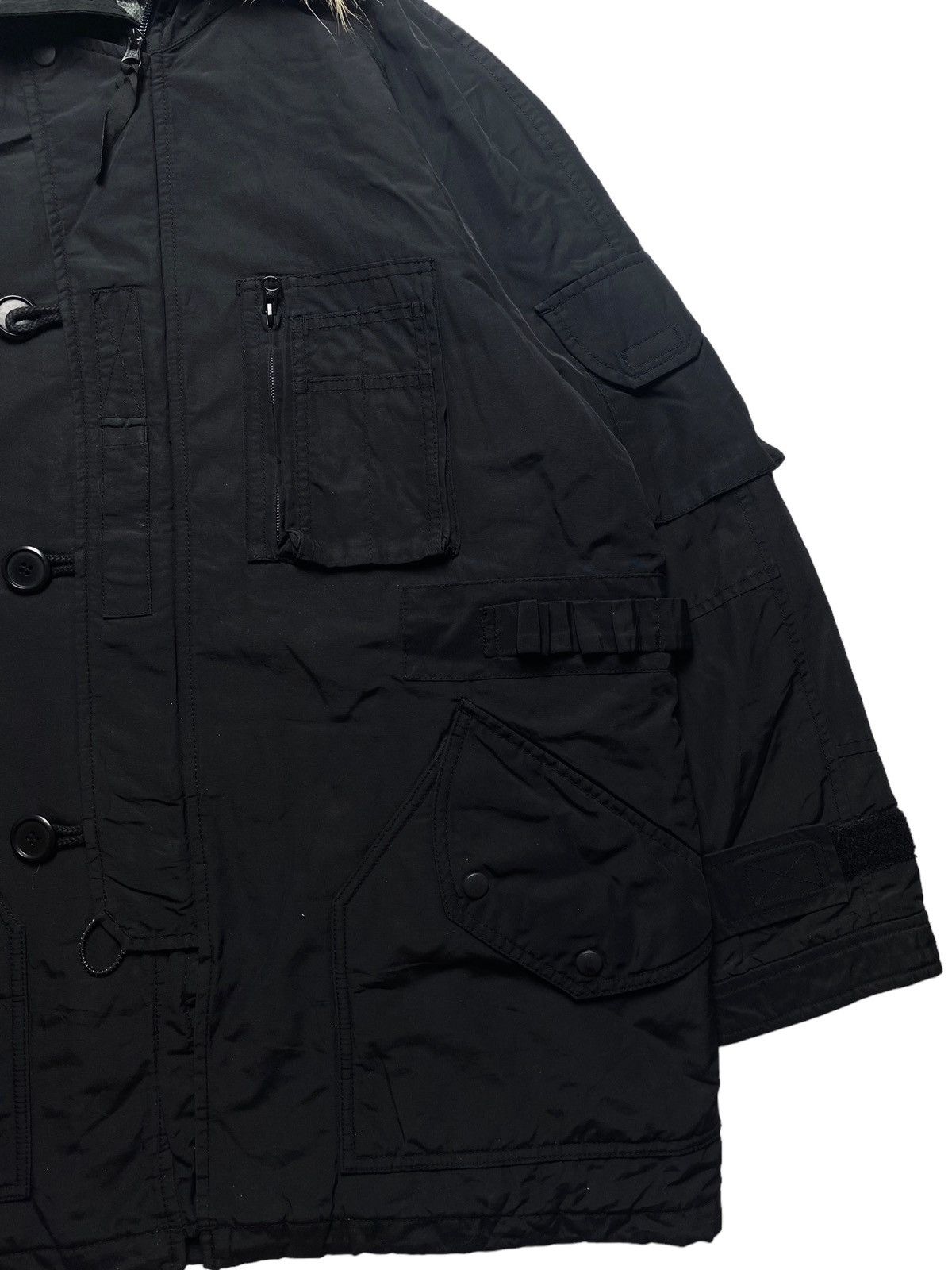 14th Addiction 2002 PPFM - Fur Hoodie Nylon Cargo Jacket Size US L / EU 52-54 / 3 - 9 Thumbnail