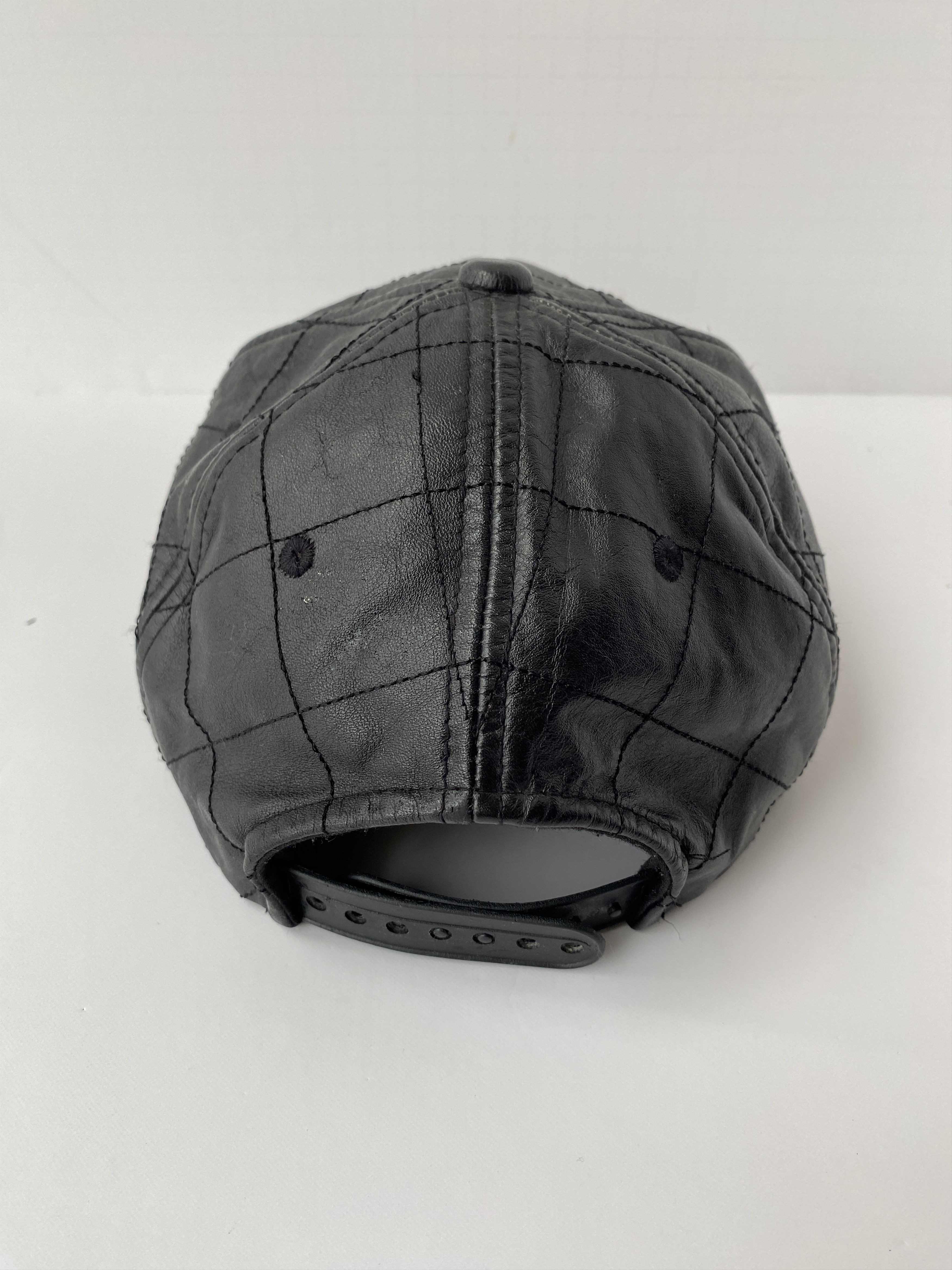 Stampd Stampd LA Lambskin Quilted Leather 5 Panel SnapBack Cap Hat Size ONE SIZE - 6 Thumbnail