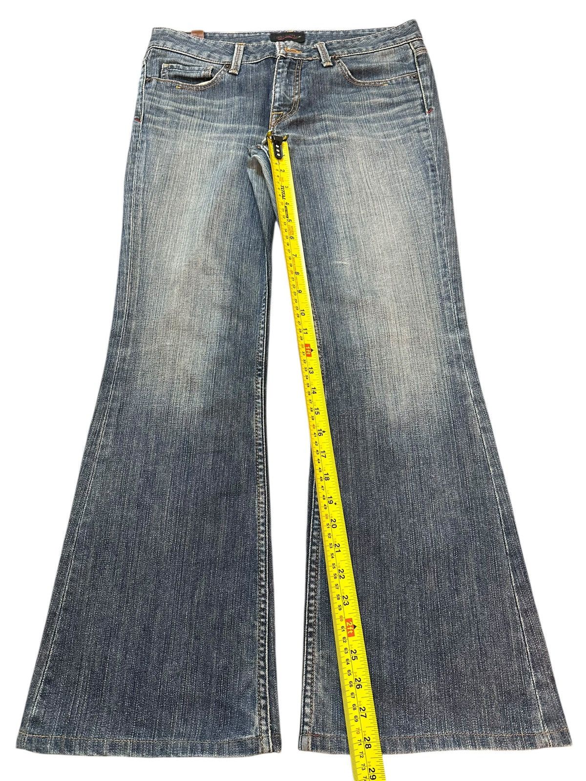 Japanese Brand Vintage Japanese Brand Blue Faded Wash Style Flare Wide Leg Size US 32 / EU 48 - 13 Thumbnail