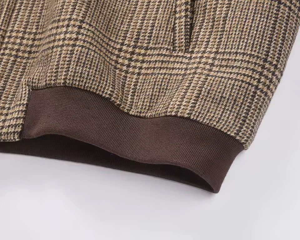 Other Plaid Woolen Oversized Vintage Retro Style Coat Jacket Size US XL / EU 56 / 4 - 7 Thumbnail