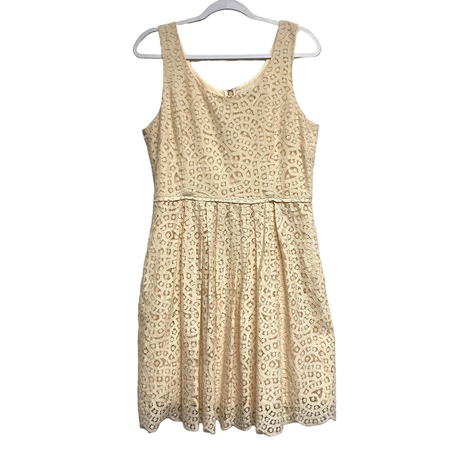 J.Crew J.Crew Womens Size 12 Blush Swirling Lace Dress Size XL / US 12-14 / IT 48-50 - 1 Thumbnail