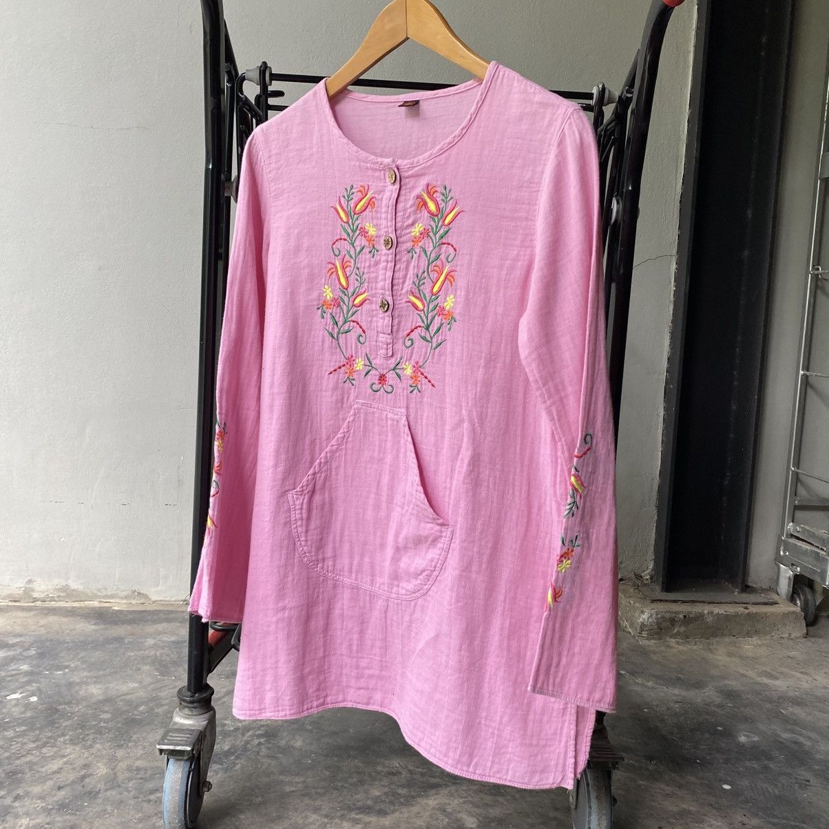 Hysteric Glamour HYSTERIC GLAMOUR Light Pink Floral Embroidered Tunic Size M / US 6-8 / IT 42-44 - 11 Thumbnail