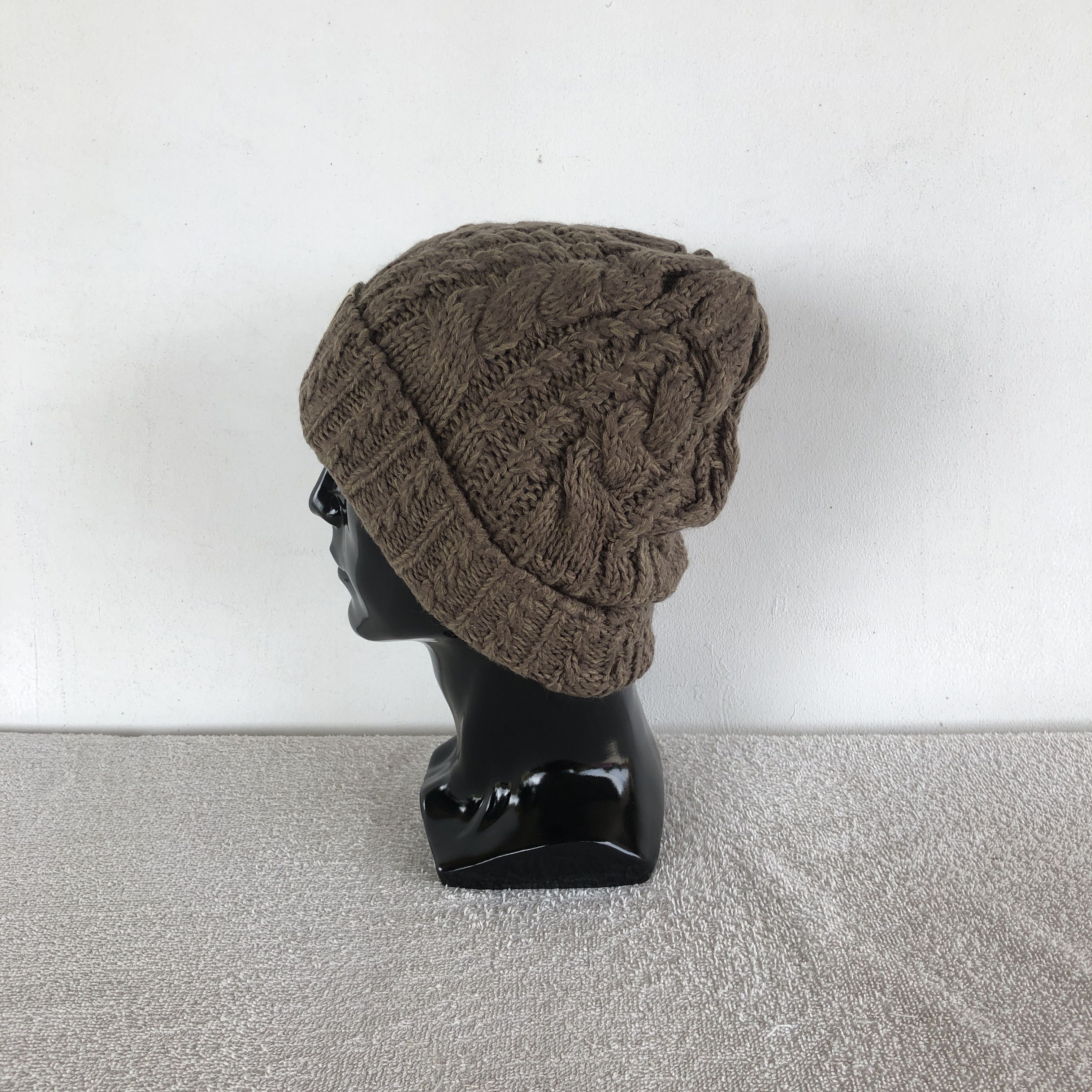 Japanese Brand Vintage Y2K Flava Cable Knit Beanie Slouchy Snow Caps Hats Size ONE SIZE - 4 Thumbnail